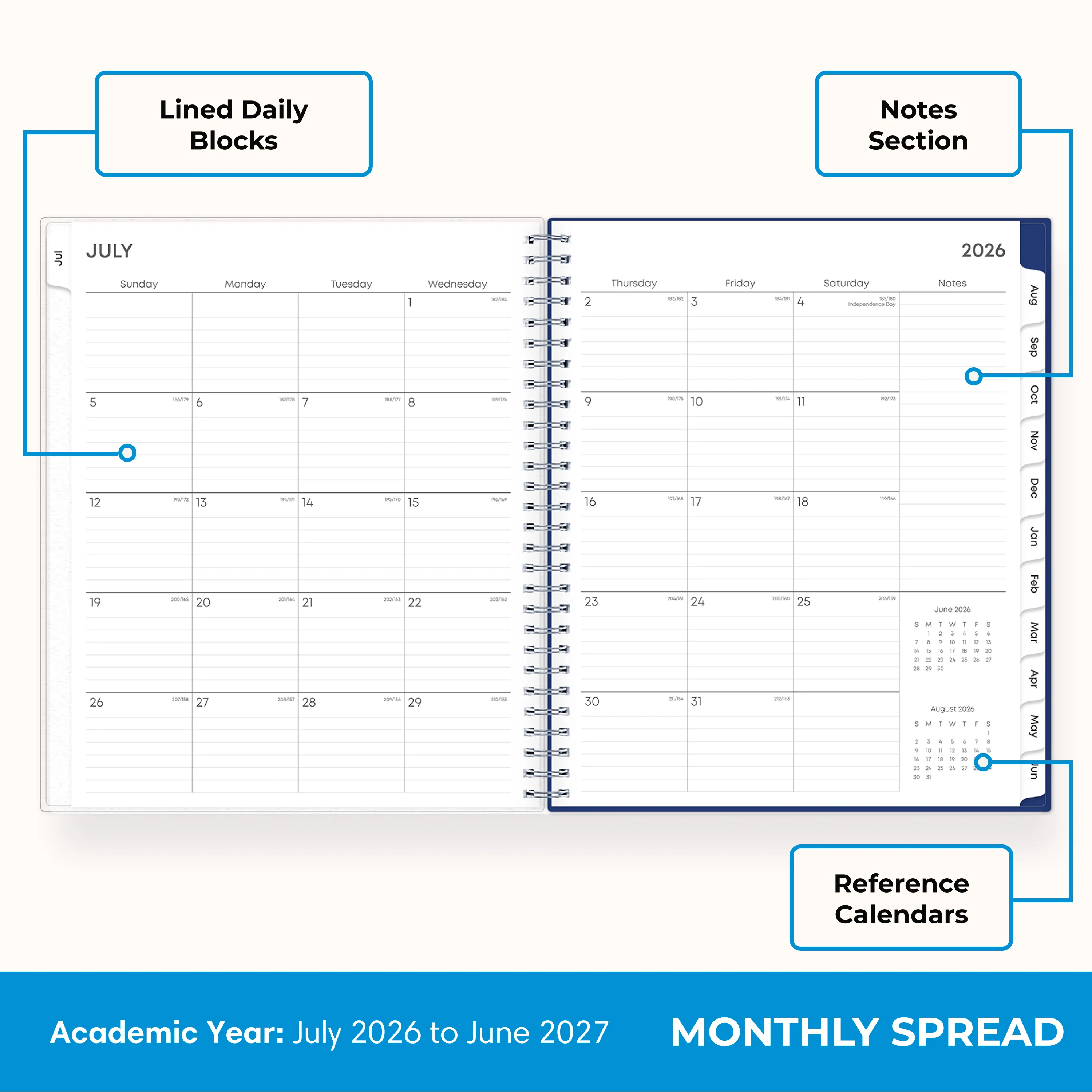 Chanson 2026-2027 Monthly 8x10 Planning Calendar - Image 3