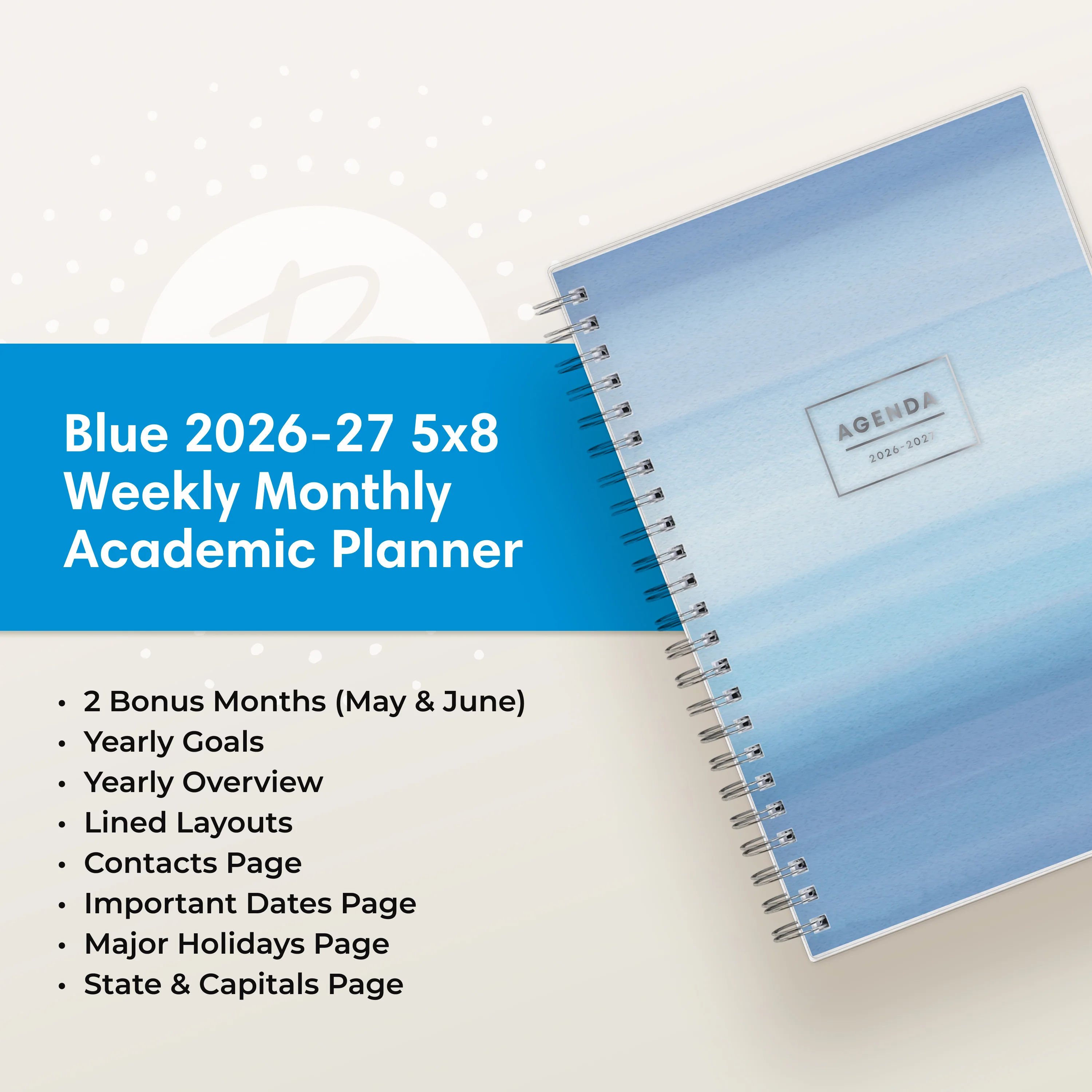 Chanson 2026-2027 Weekly 5x8 Planning Calendar - Image 5