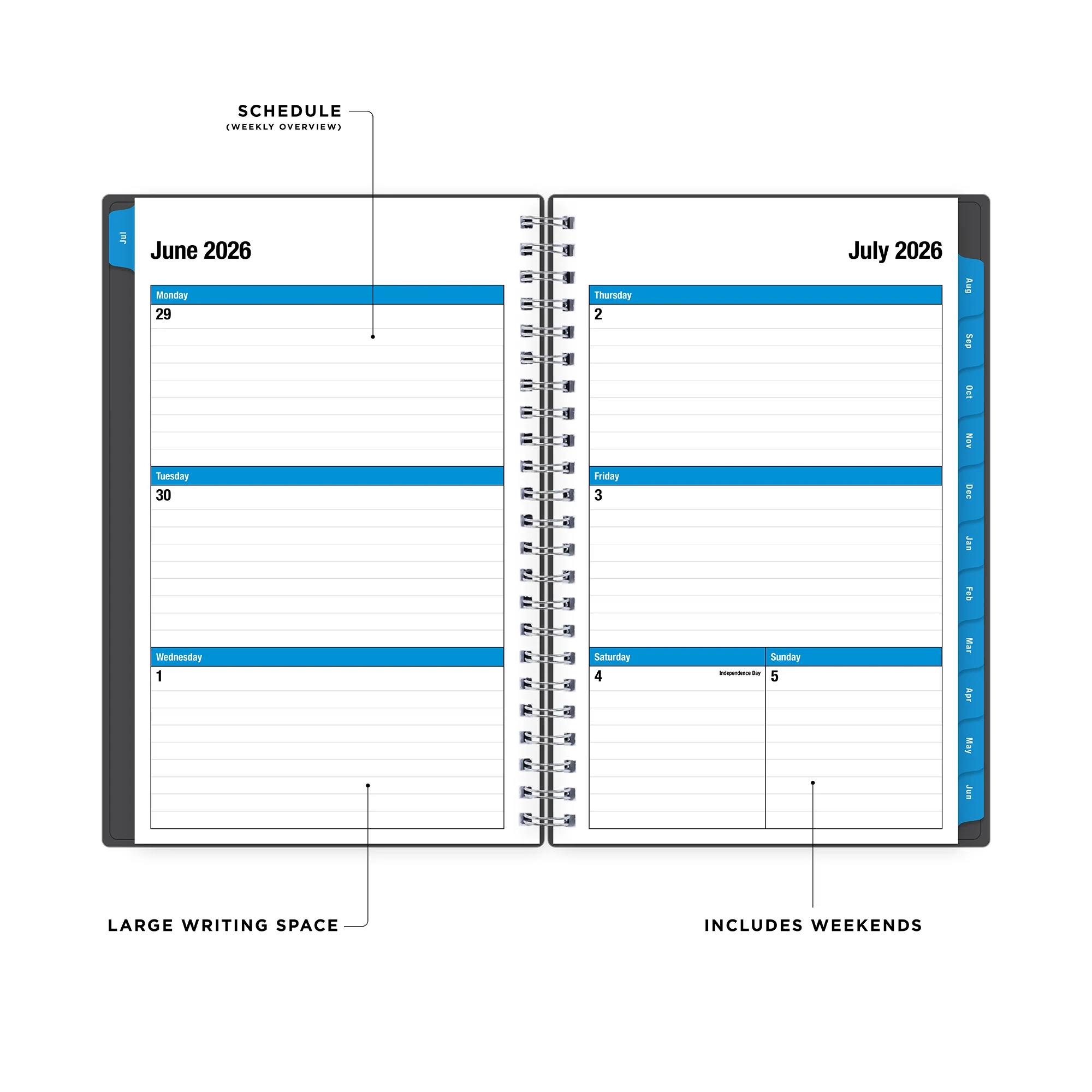 Collegiate 2026-2027 Weekly 5x8 Planning Calendar - Image 3