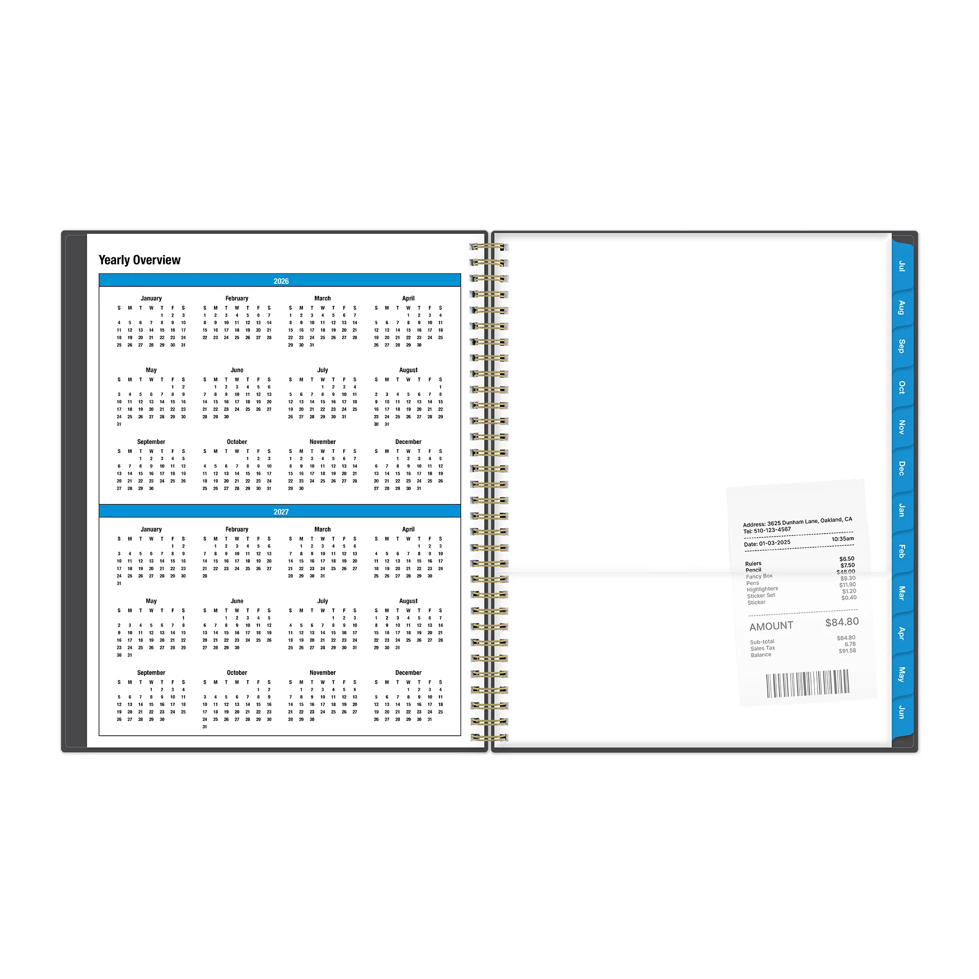 Collegiate 2026-2027 Weekly Monthly 8.5x11 Planning Calendar - Image 5