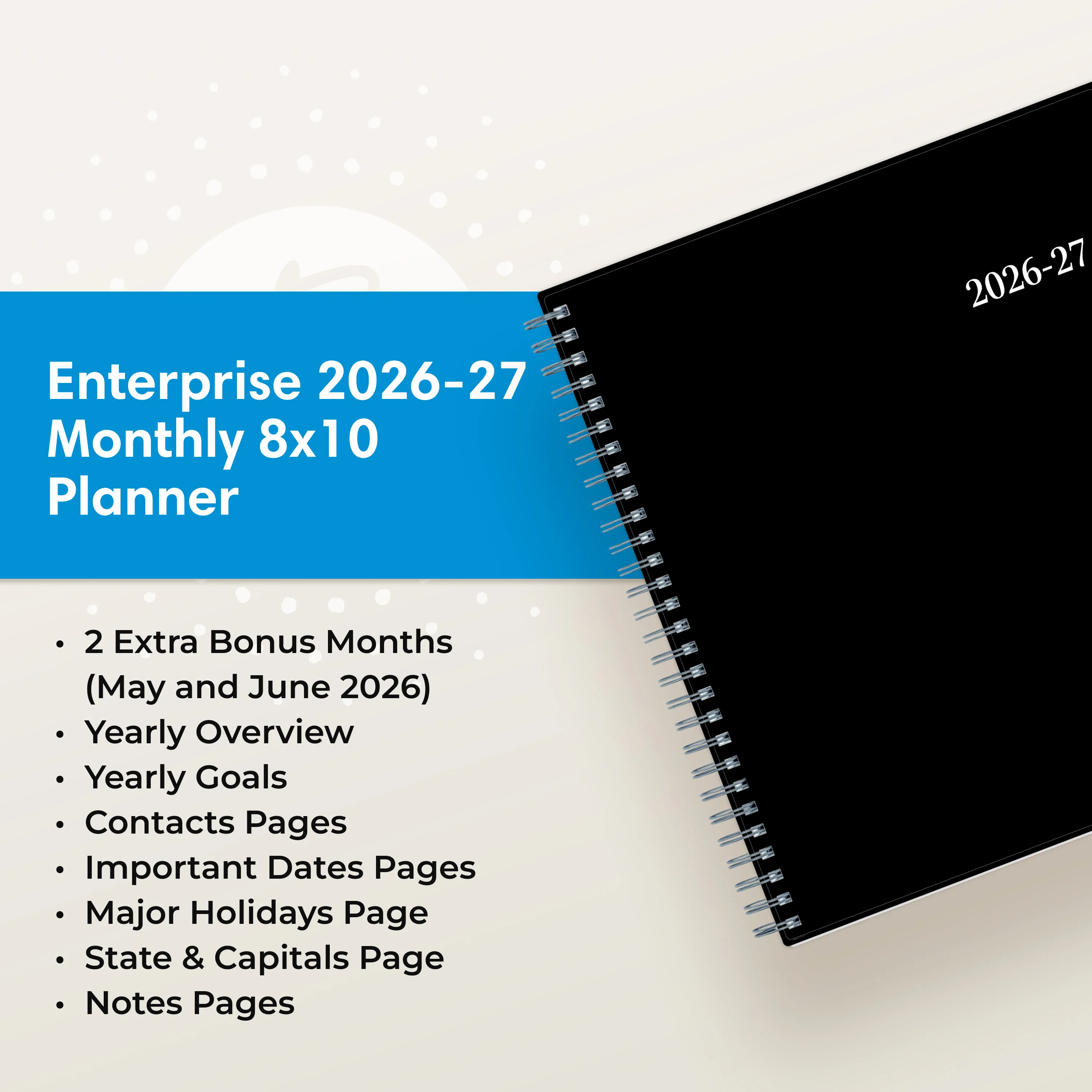 Enterprise 2026-2027 Monthly 8x10 Planning Calendar - Image 4