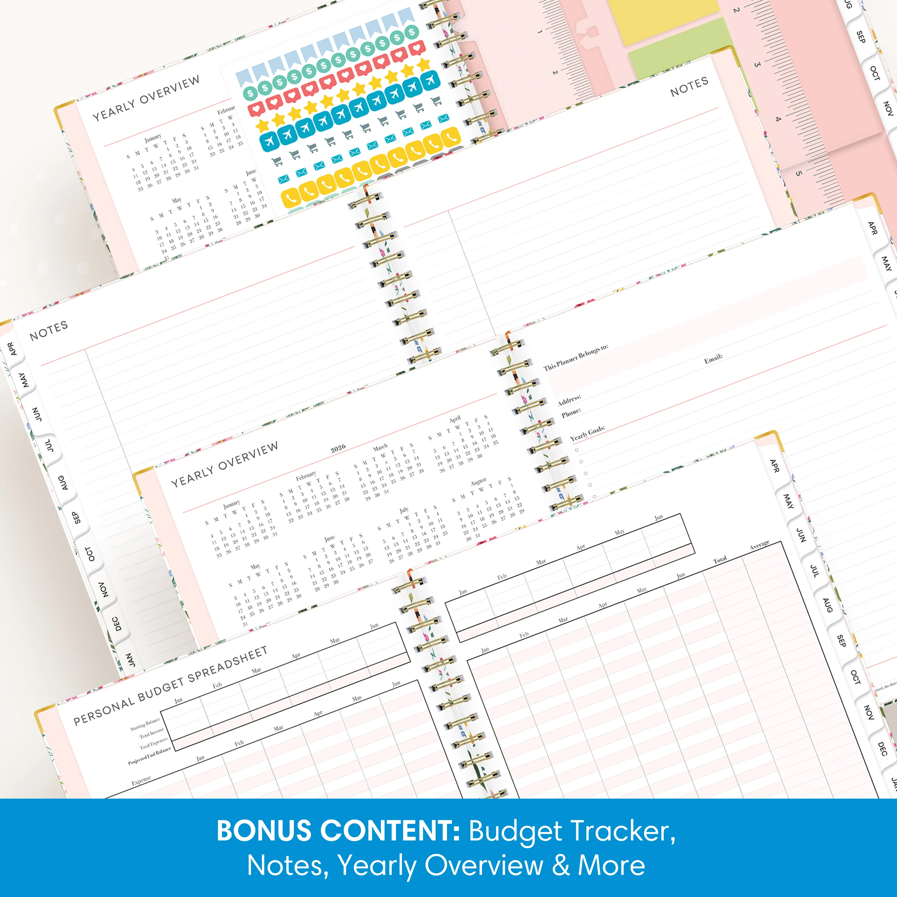 Londonberry 2026-2027 Weekly Monthly 8.5x11 Planning Calendar 15-Months Hardcover - Image 6