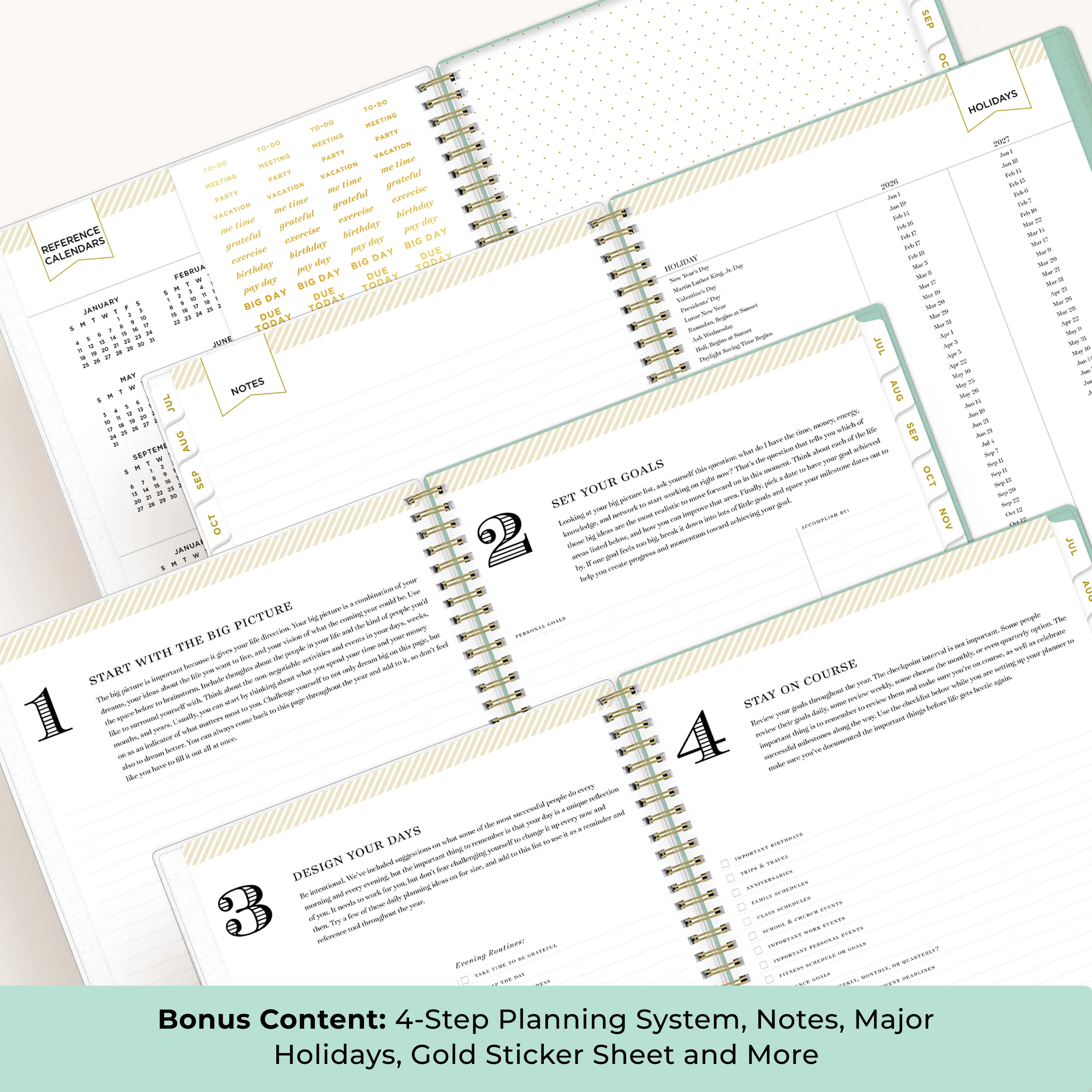 Palms 2026-2027 Weekly Monthly 8.5x11 Day Designer for Blue Sky Planning Calendar - Image 6