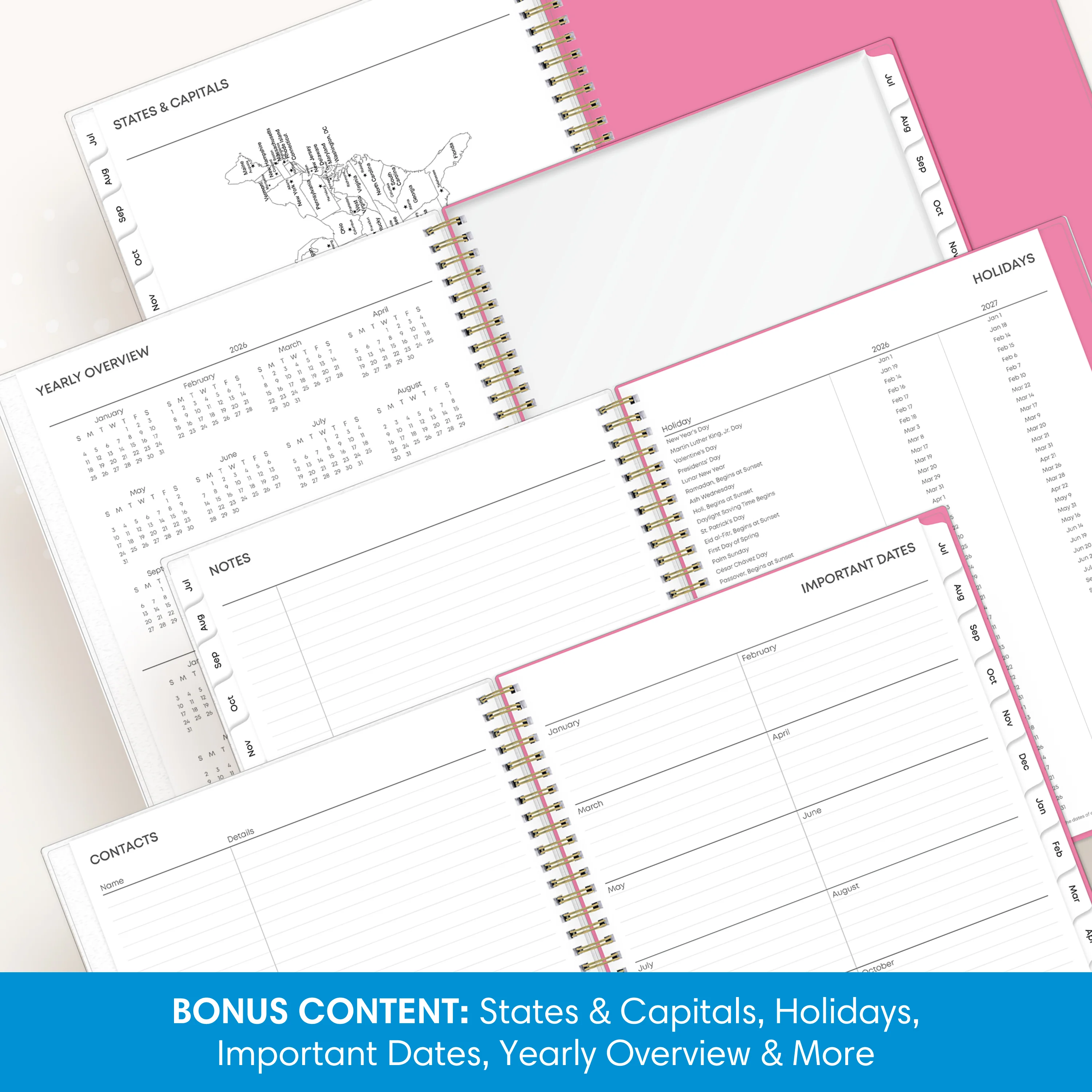 Roosevelt 2026-2027 Weekly Monthly 8.5x11 Planning Calendar - Image 6