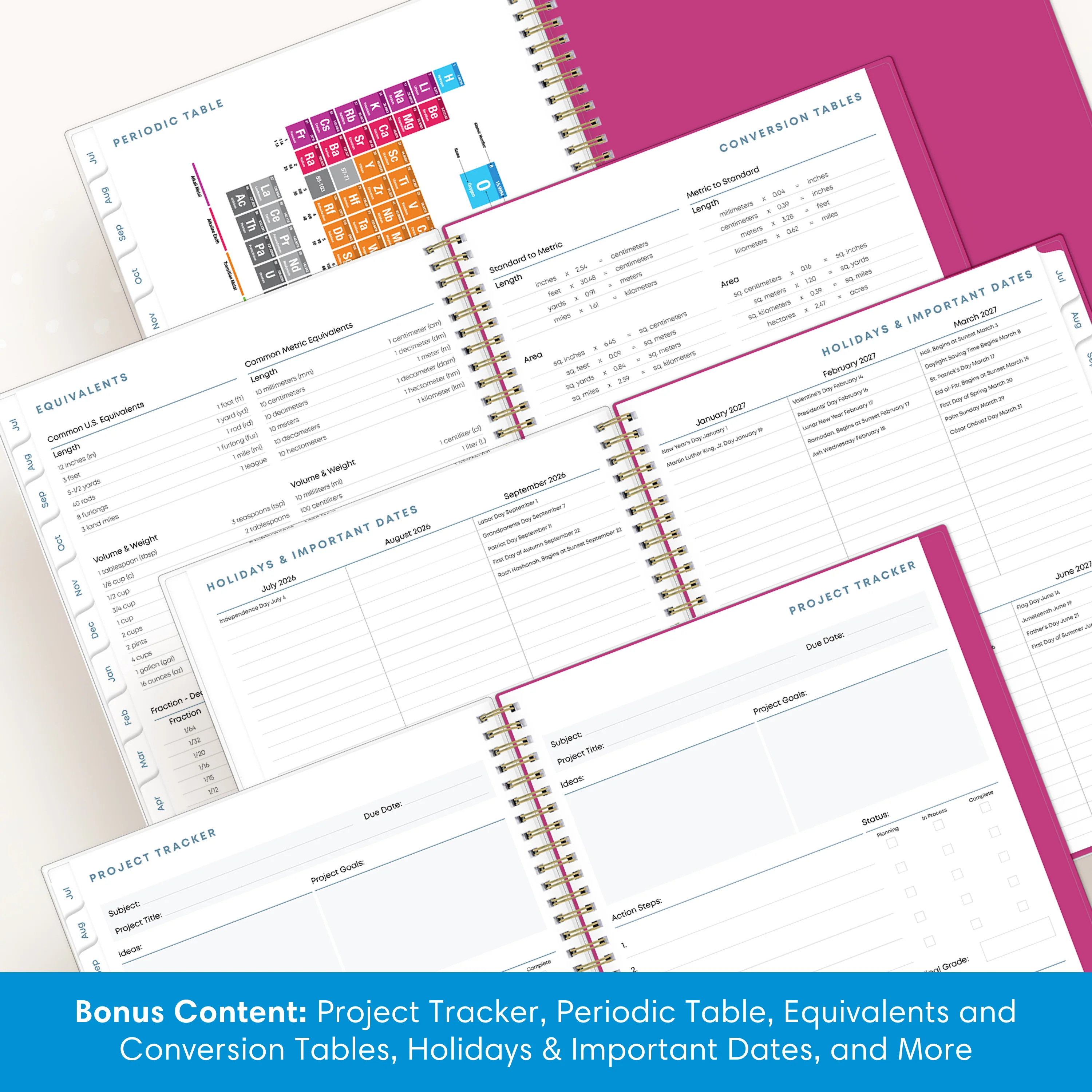 Star Confetti 2026-2027 Weekly 8.5x11 Student Planning Calendar - Image 6