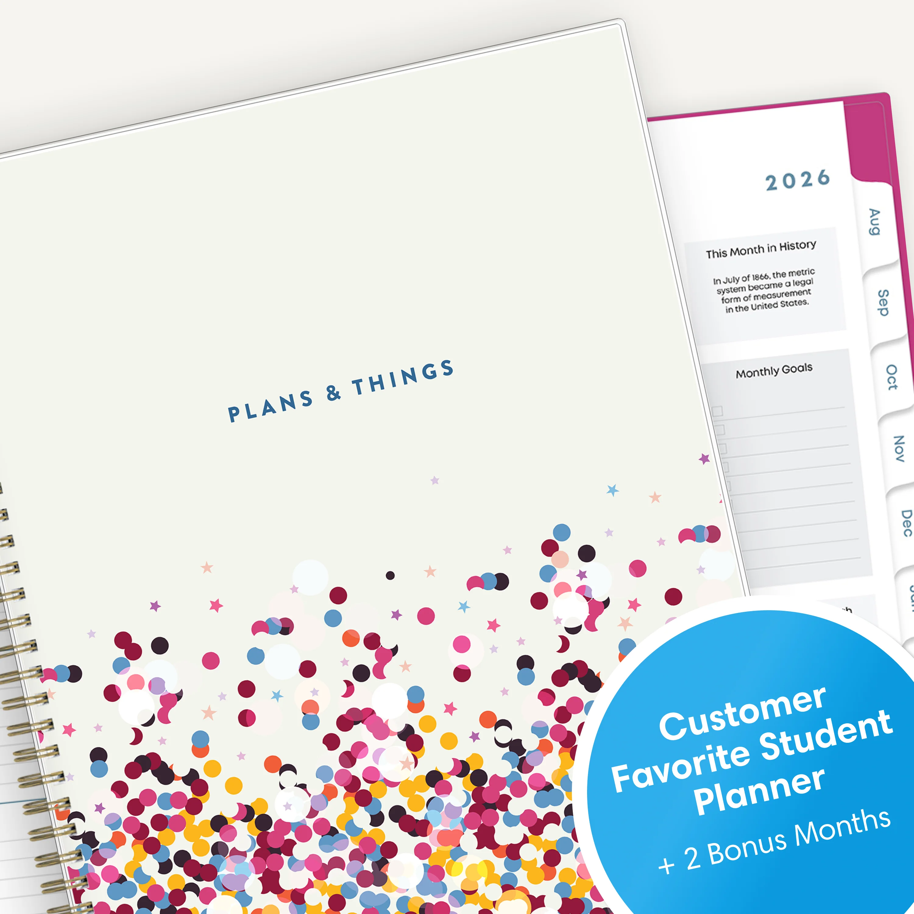 Star Confetti 2026-2027 Weekly 8.5x11 Student Planning Calendar - Image 7