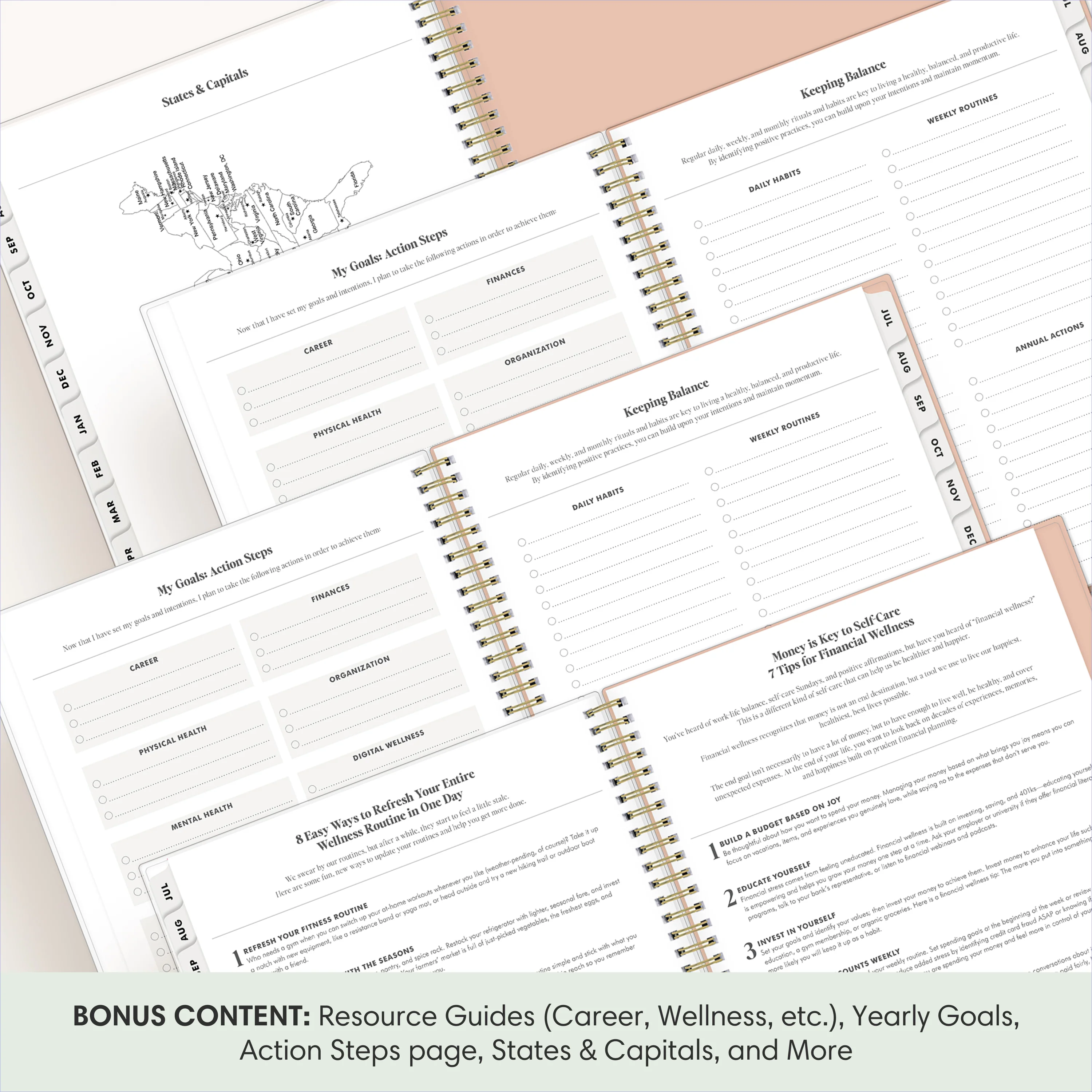 Bengala Desert Rose 2026-2027 Weekly 8.5x11 Planning Calendar - The Everygirl - Image 6