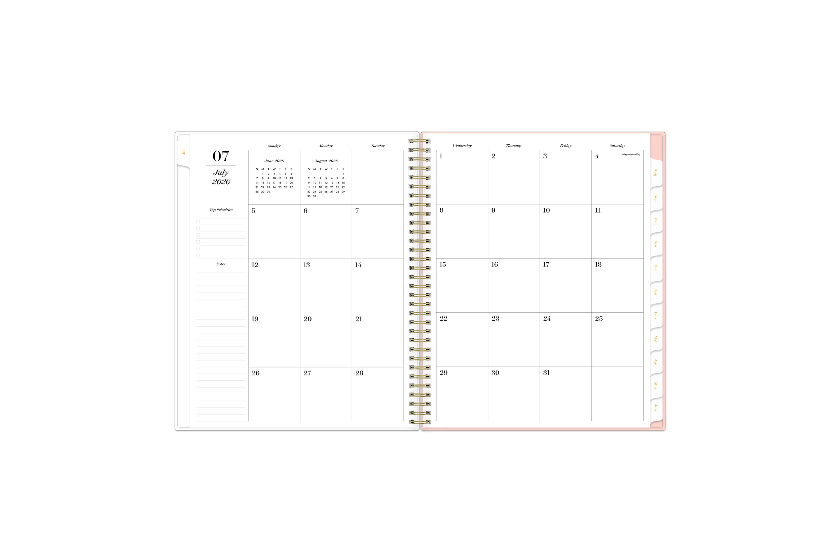 Berry Season Rose 2026-2027 Weekly 8.5x11 Planning Calendar - Sincerely Jules - Image 4