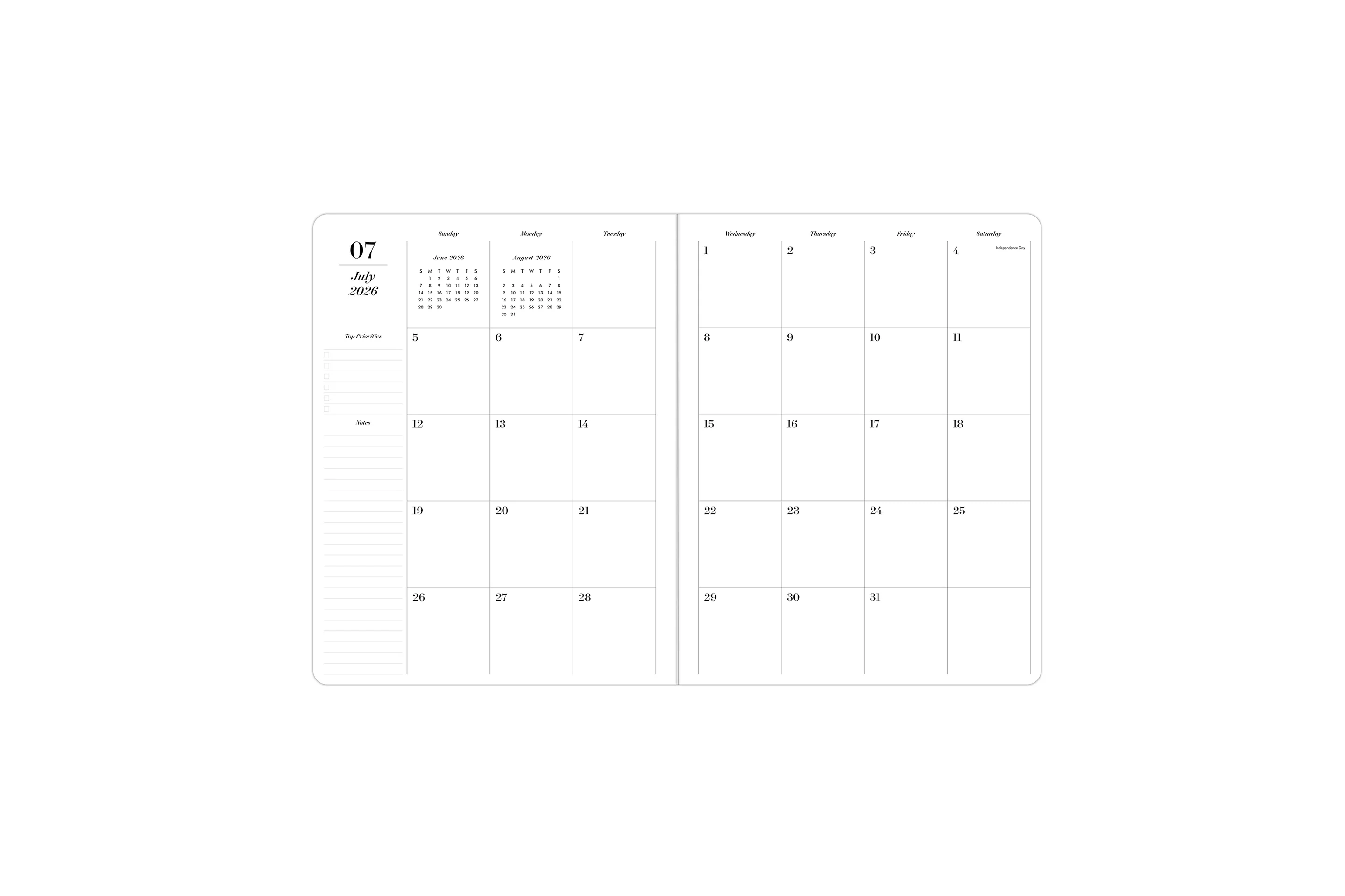 Cami Peach 2026-2027 Monthly 8.5x11 Planning Calendar - Sincerely Jules - Image 3