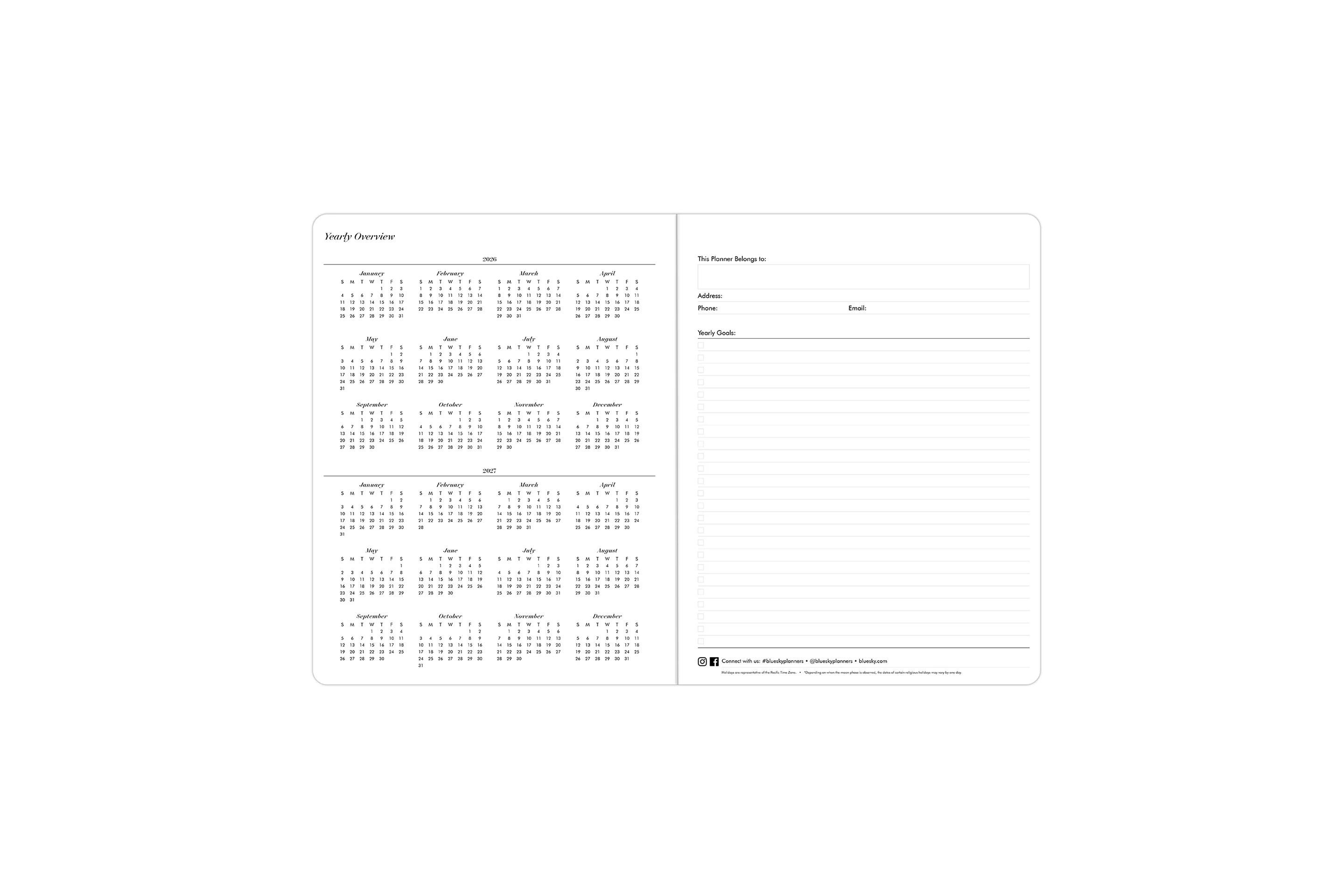 Cami Peach 2026-2027 Monthly 8.5x11 Planning Calendar - Sincerely Jules - Image 5