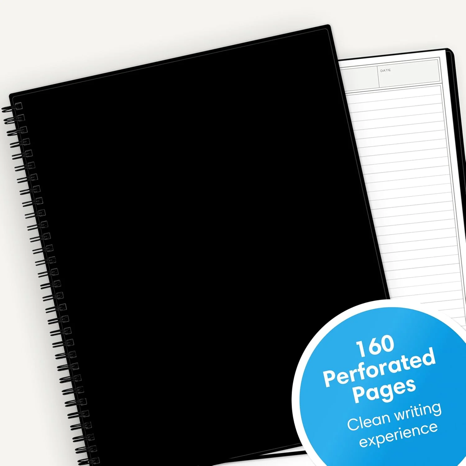 Solid Black Lined Notebook Professional Notes 8.5 x 11 - Image 4