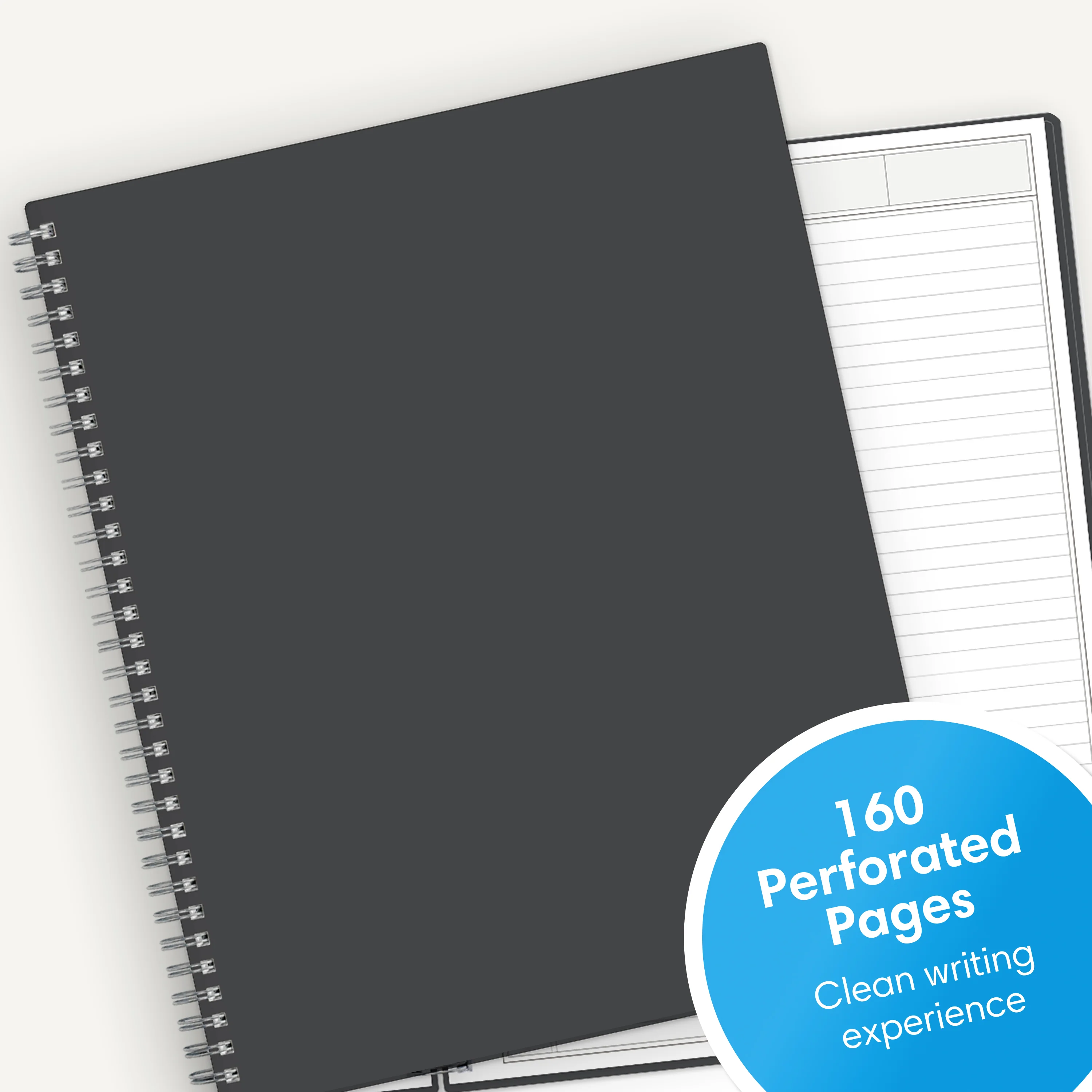 Charcoal Lined Notebook Professional Notes 8.5 x 11 - Image 4