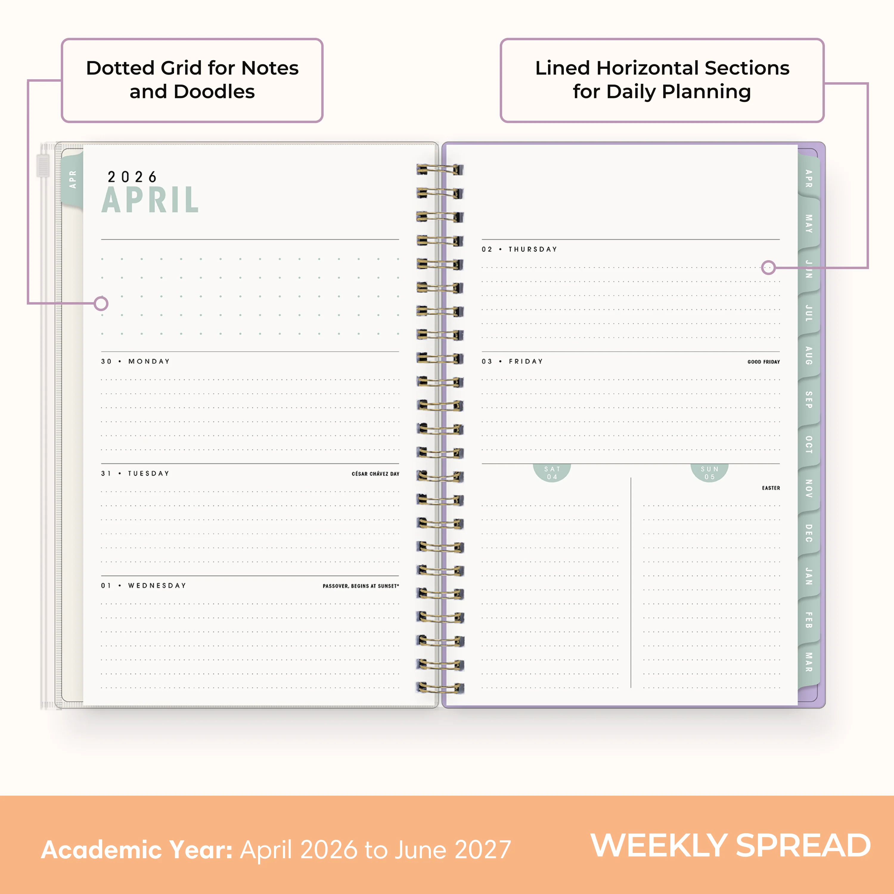 Daisy Check 2026-2027 Weekly 5x8 15-Month Planning Calendar - Brook Gossen - Image 3