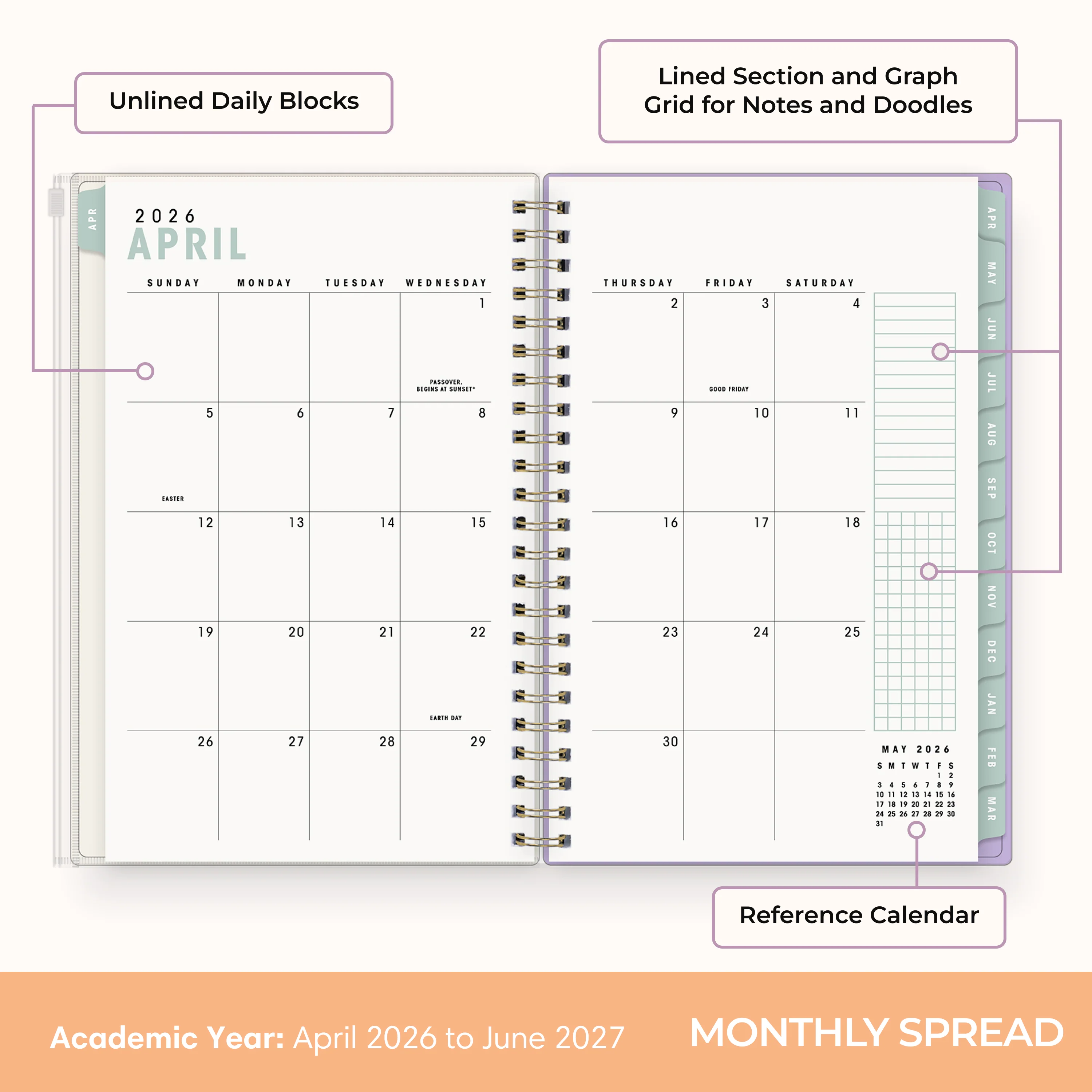 Daisy Check 2026-2027 Weekly 5x8 15-Month Planning Calendar - Brook Gossen - Image 4