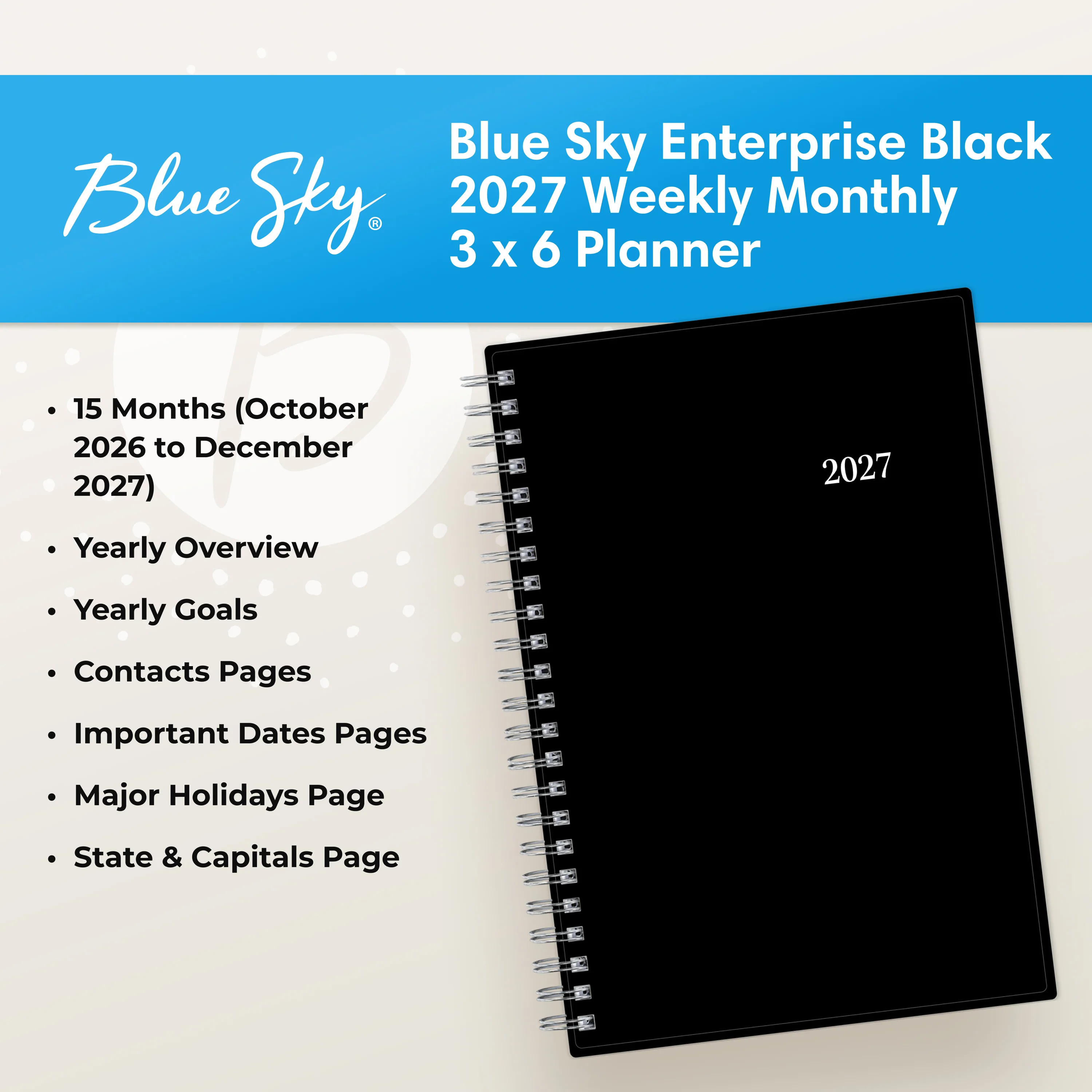Enterprise 2027 Weekly Monthly 3.625x6.125 Planning Calendar - Image 5