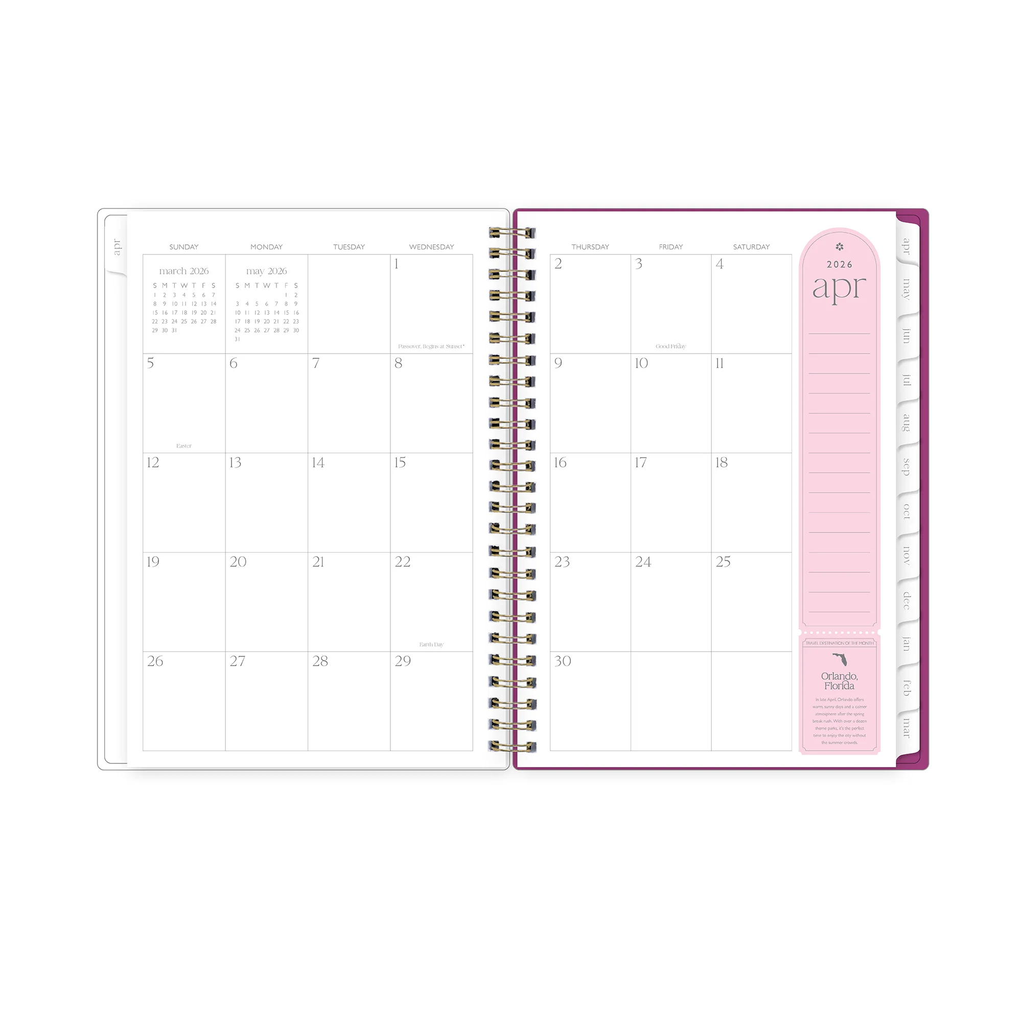 Floral Brushstroke 2026-2027 Weekly 15-Month Planner Notes 5.875x8.625 - Image 4