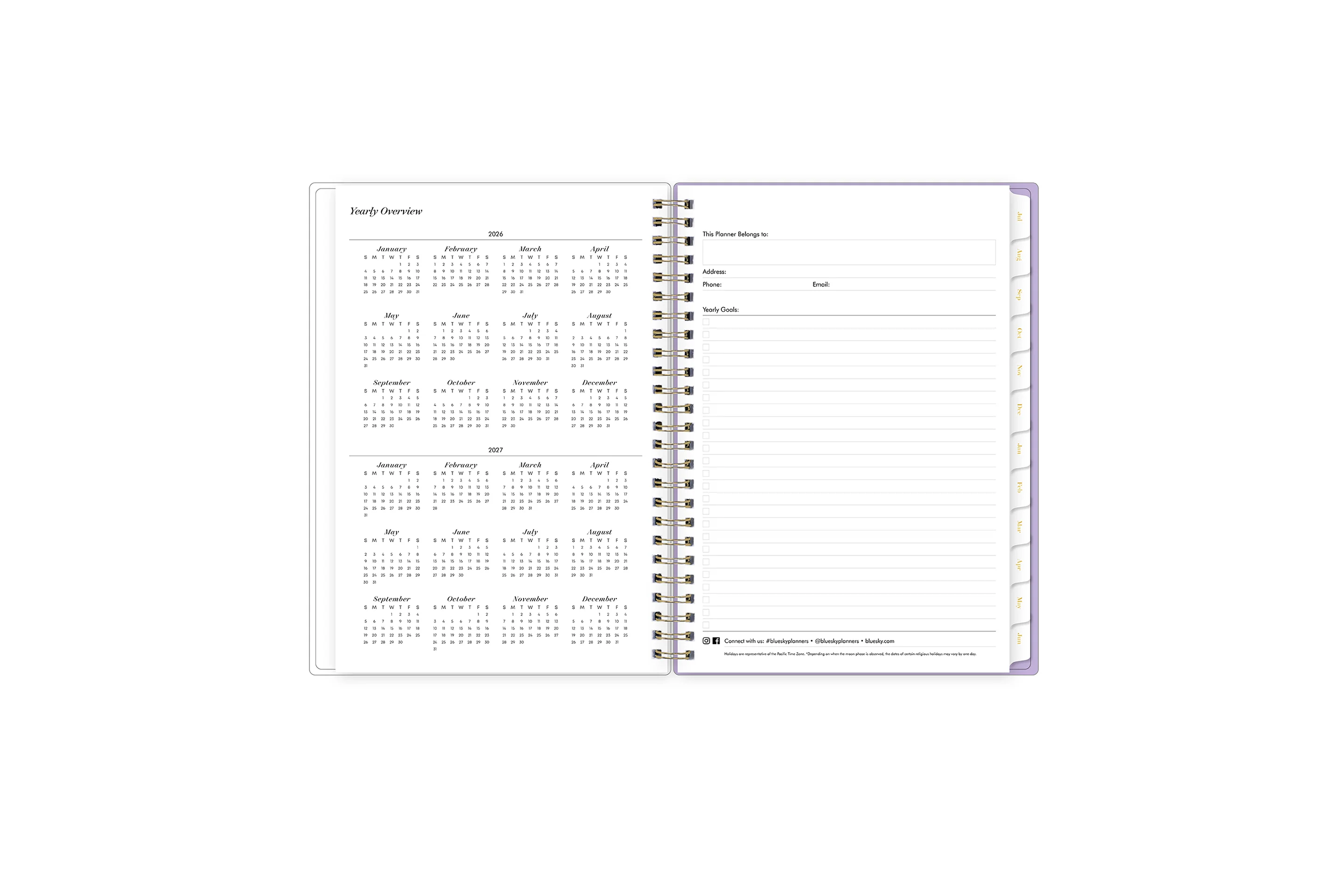 Forget Me Not 2026-2027 Weekly Planner Notes 5.875x8.625 Planning Calendar - Image 6