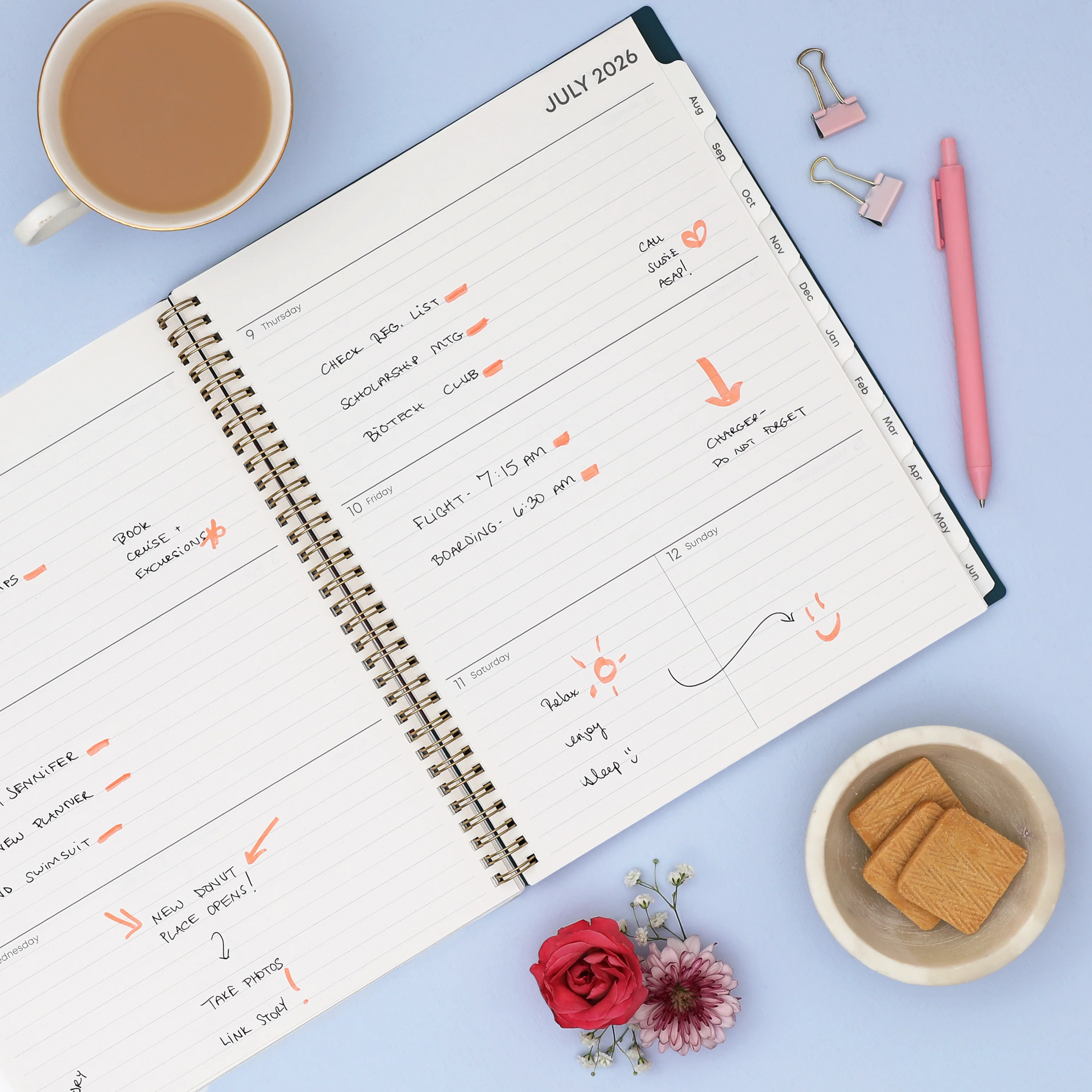 Greta 2026-2027 Weekly Monthly 8.5x11 Planning Calendar - Image 2