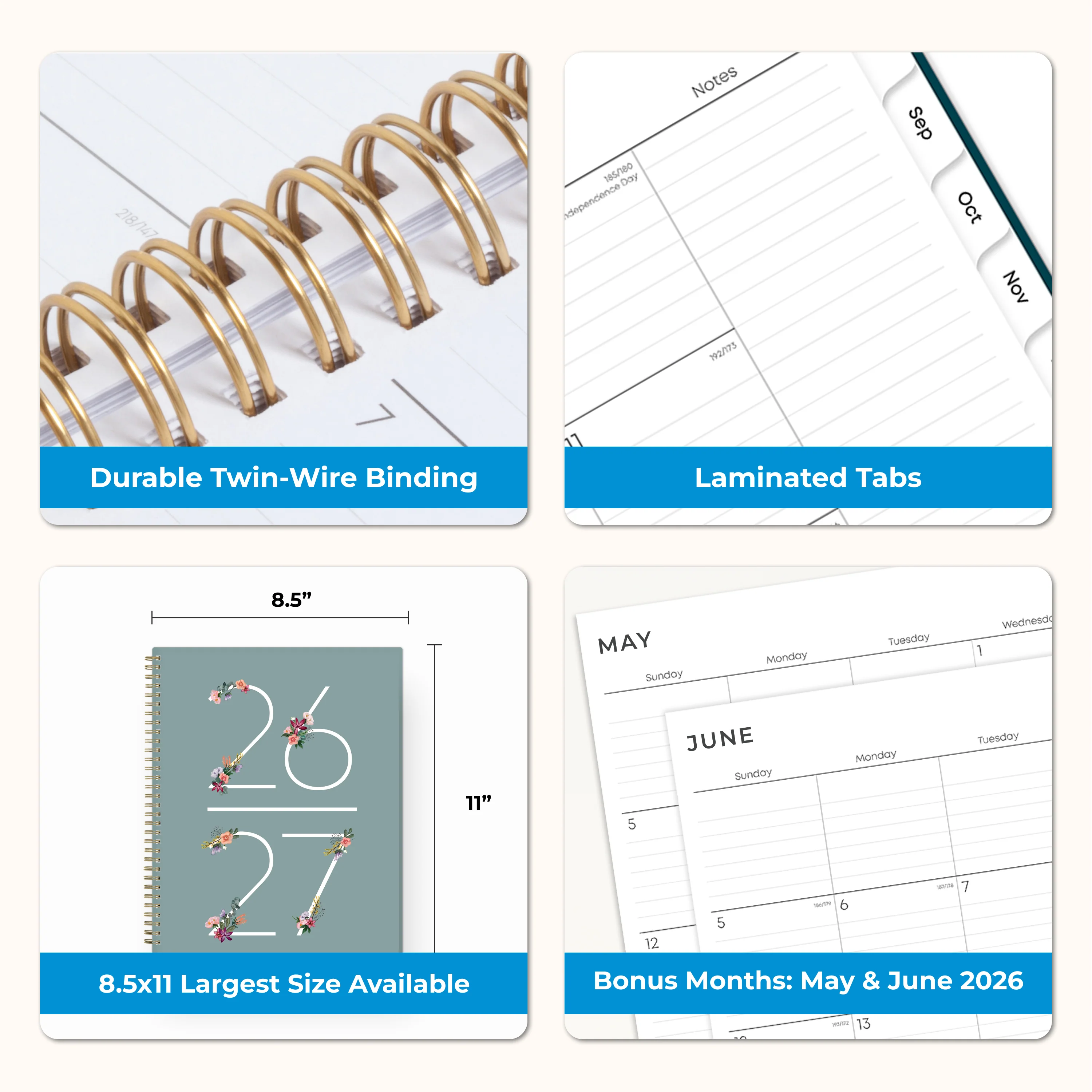 Greta 2026-2027 Weekly Monthly 8.5x11 Planning Calendar - Image 7