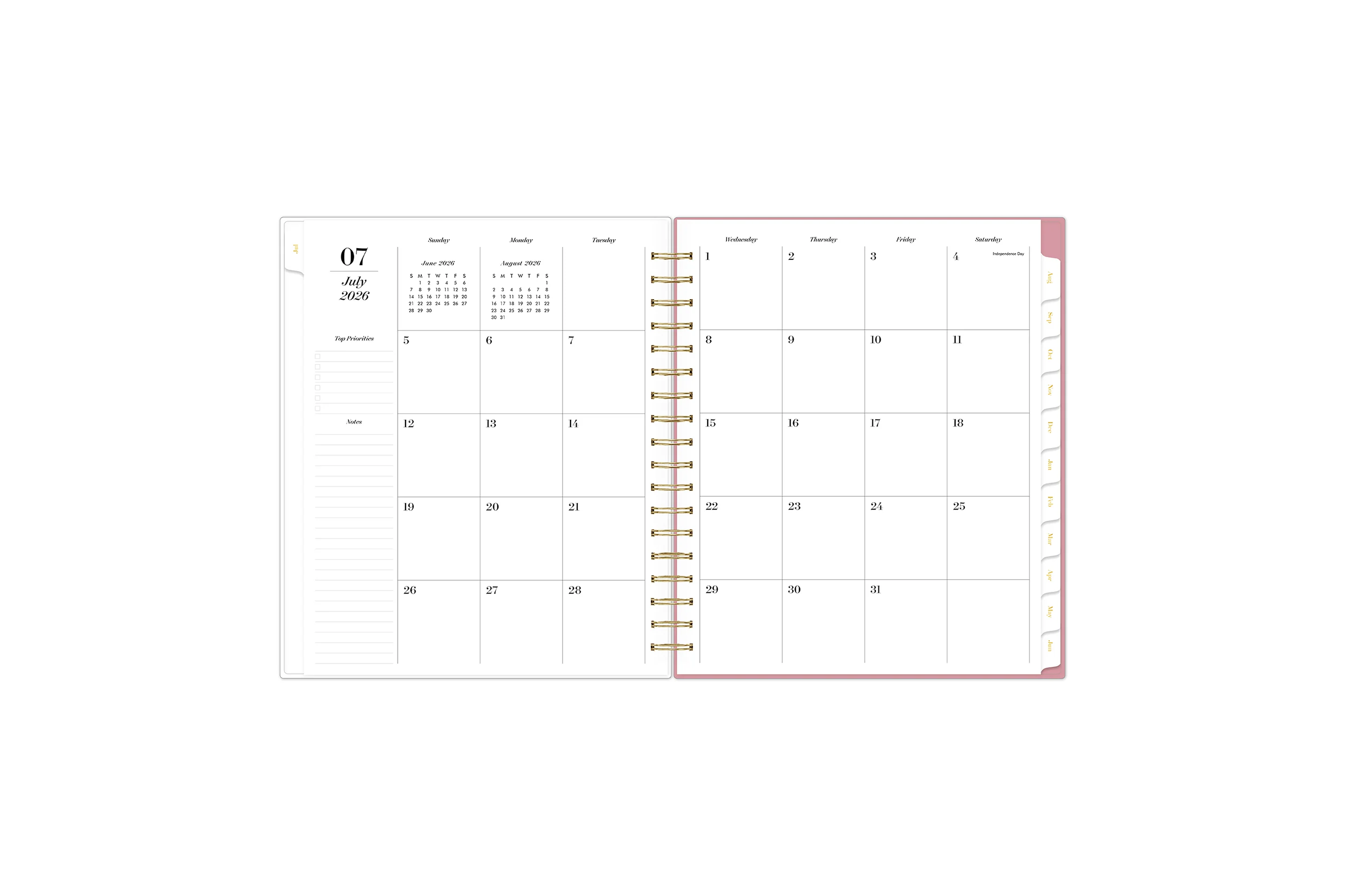 Liliana Rose 2026-2027 Daily Monthly 8x10 Planning Calendar - Sincerely Jules - Image 4