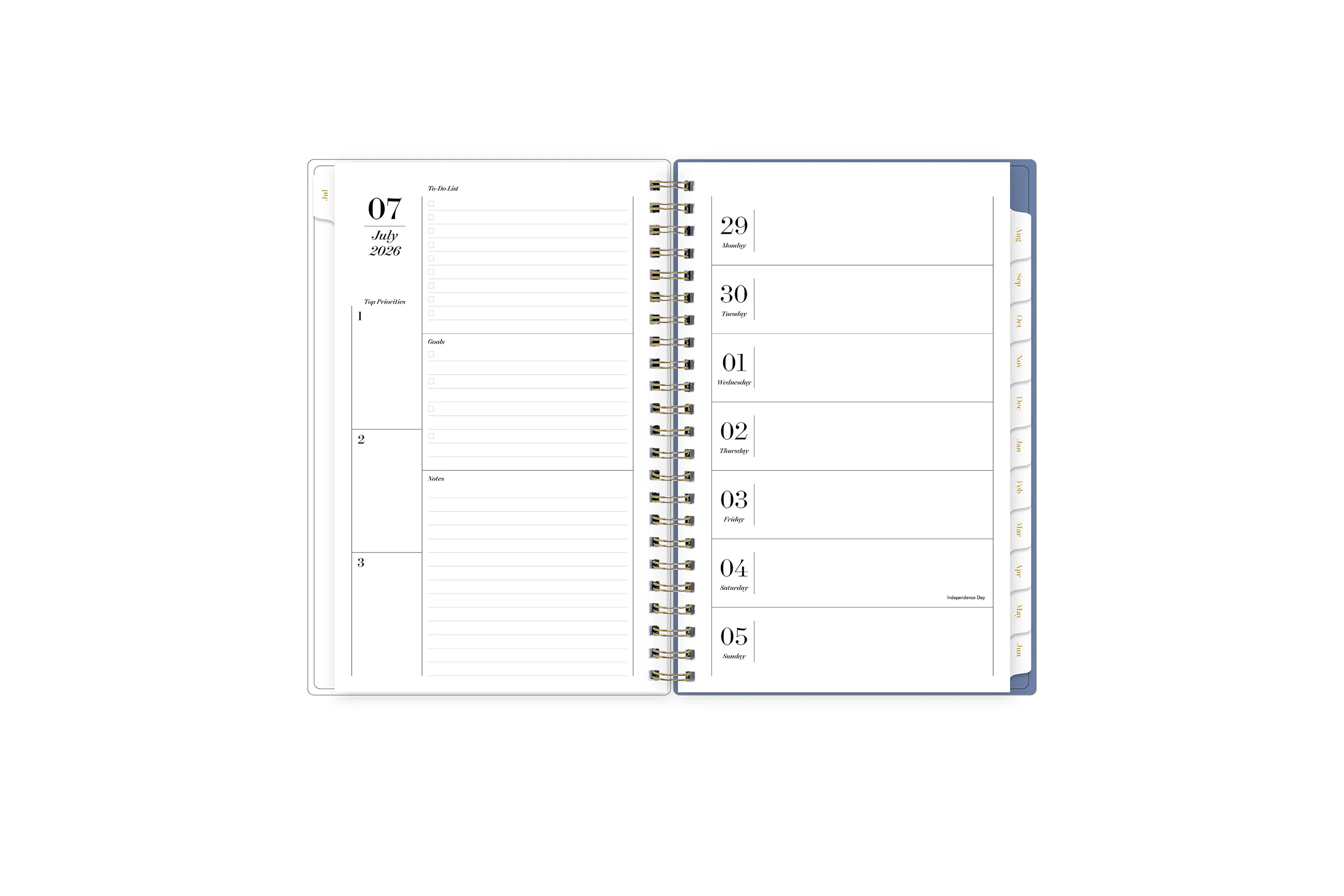 Mahana Blue 2026-2027 Weekly 5x8 Planning Calendar - Sincerely Jules - Image 3