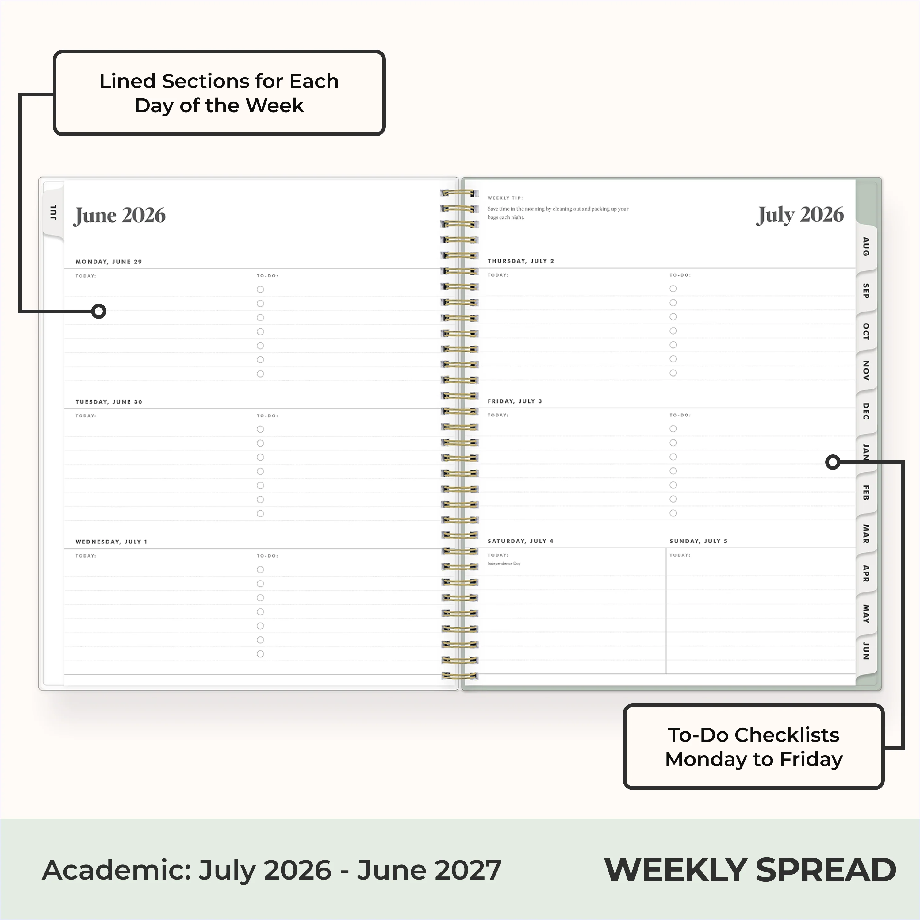 Marisa 2026-2027 Weekly Monthly 8.5x11 Planning Calendar - The Everygirl - Image 3