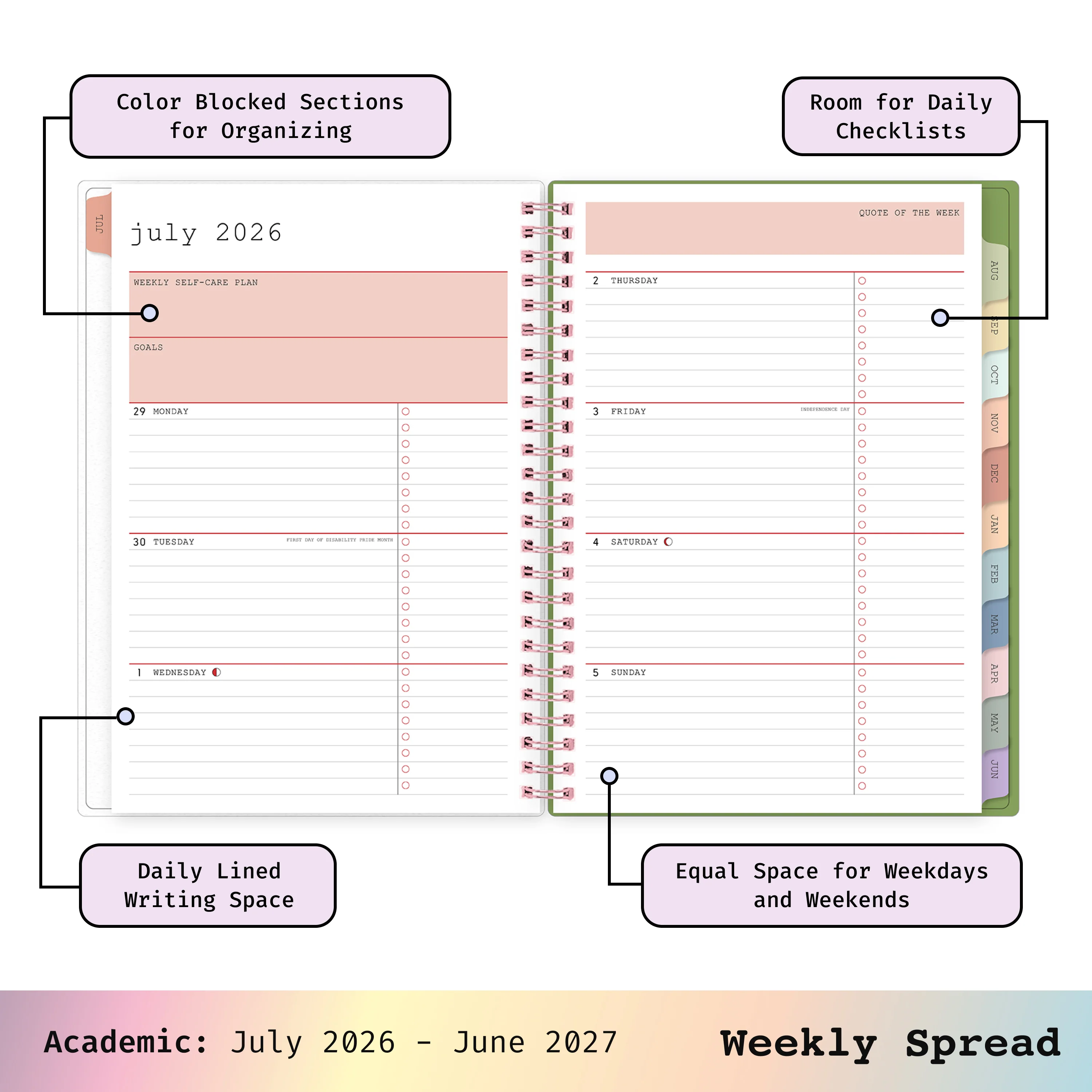 Michelle 2026-2027 WAAV Weekly Planner Notes 5.875x8.625 - Image 3