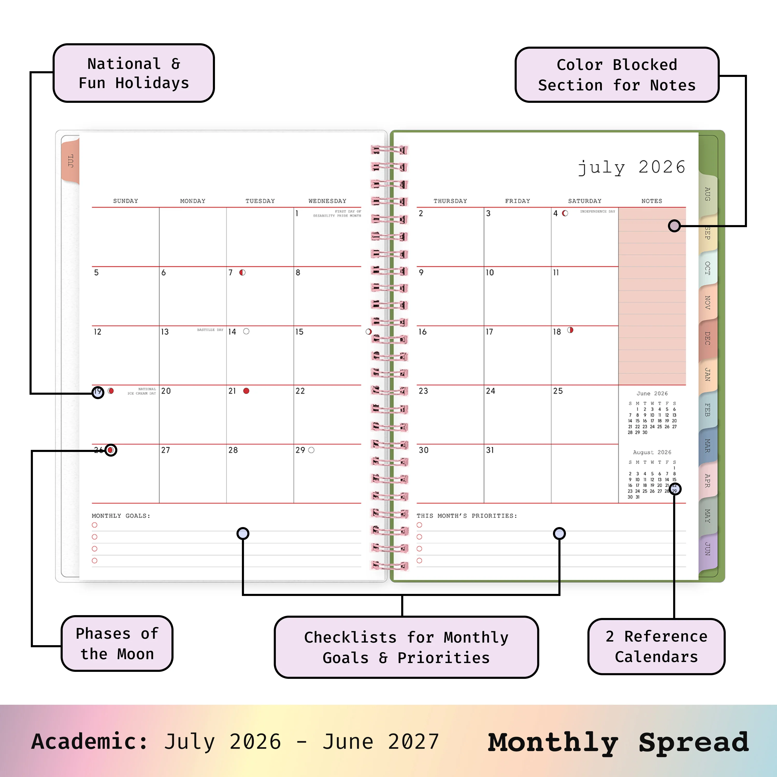 Michelle 2026-2027 WAAV Weekly Planner Notes 5.875x8.625 - Image 4