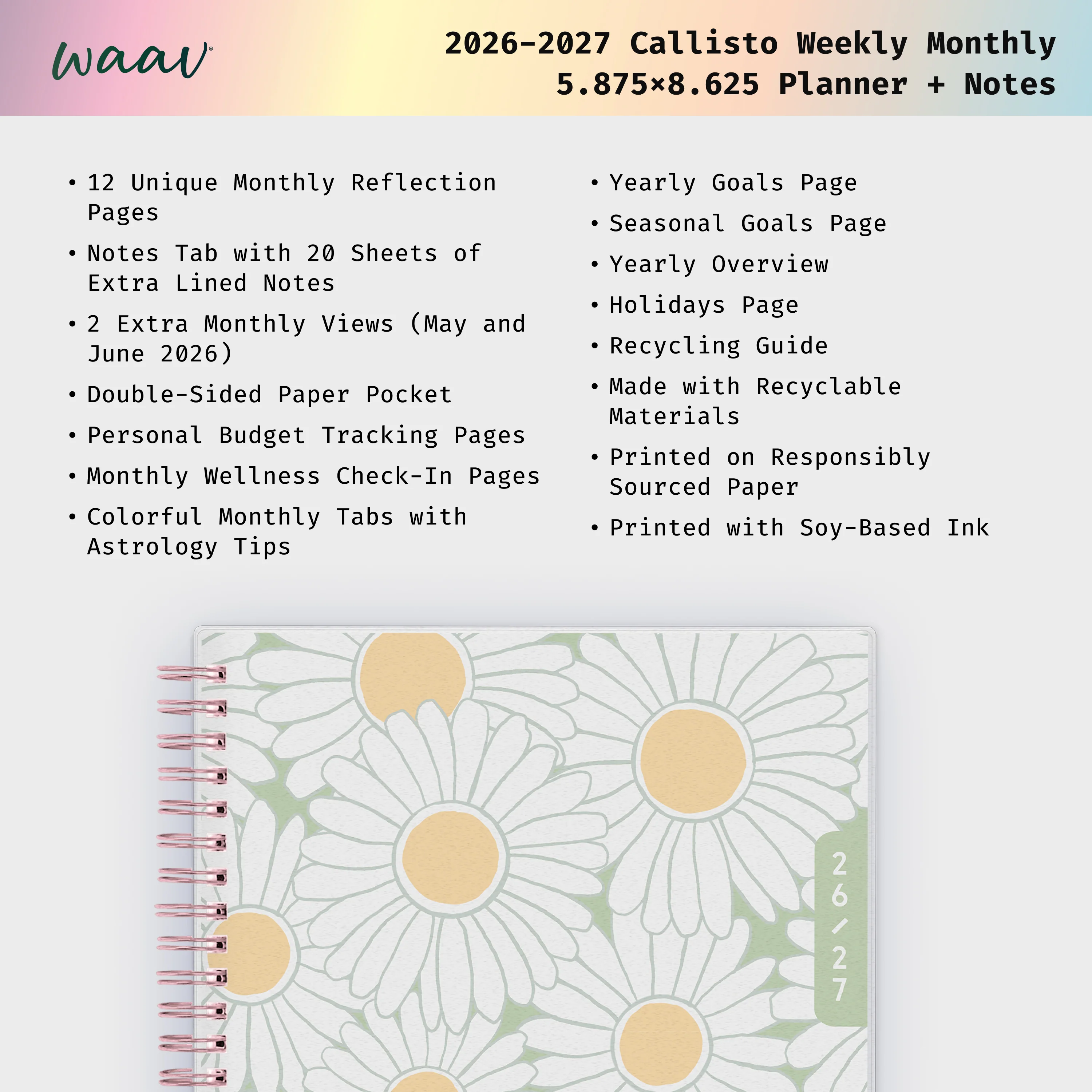 Michelle 2026-2027 WAAV Weekly Planner Notes 5.875x8.625 - Image 7
