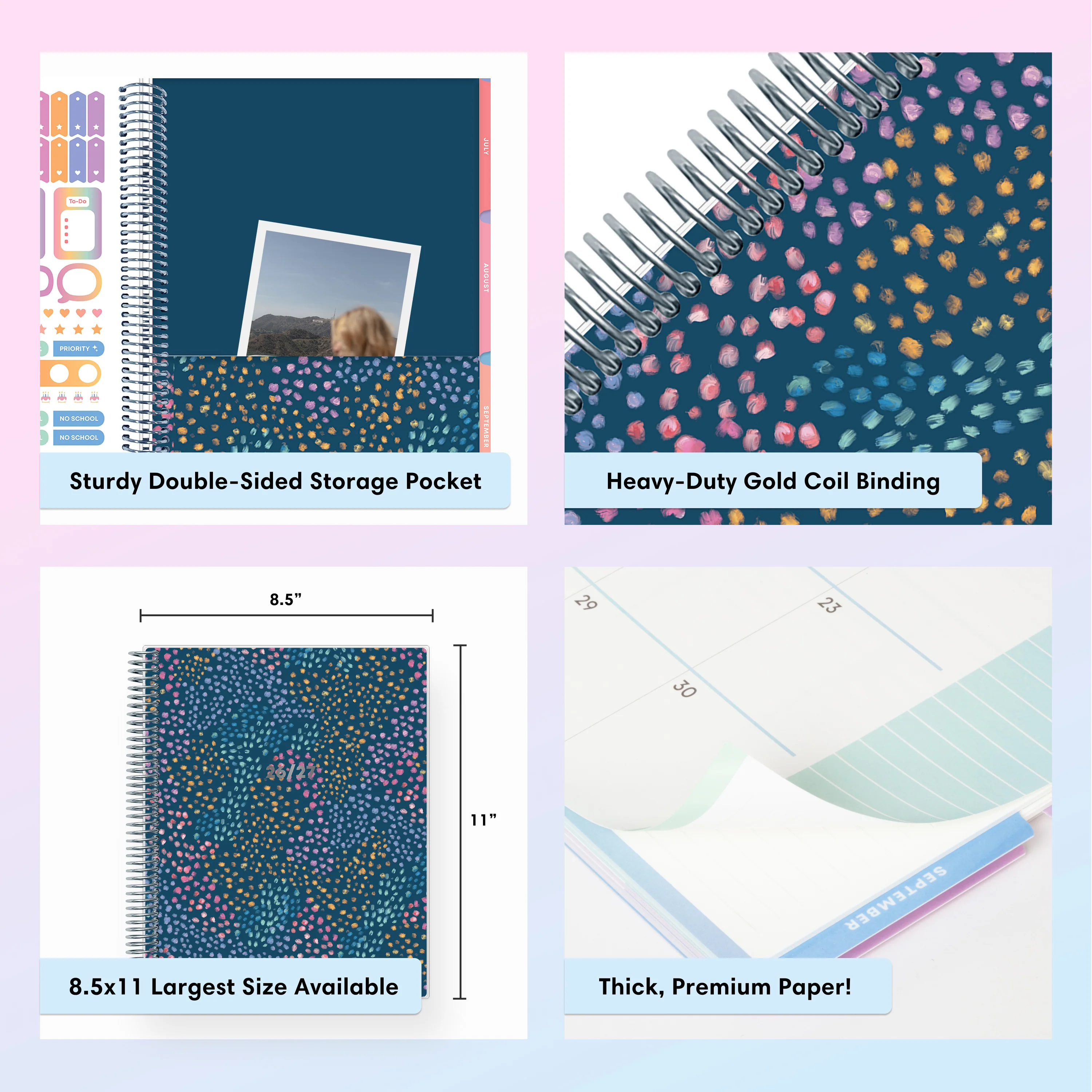 Mikki Navy 2026-2027 Weekly and Monthly 8.5x11 Teacher Lesson Planner - TeachWell® - Image 7