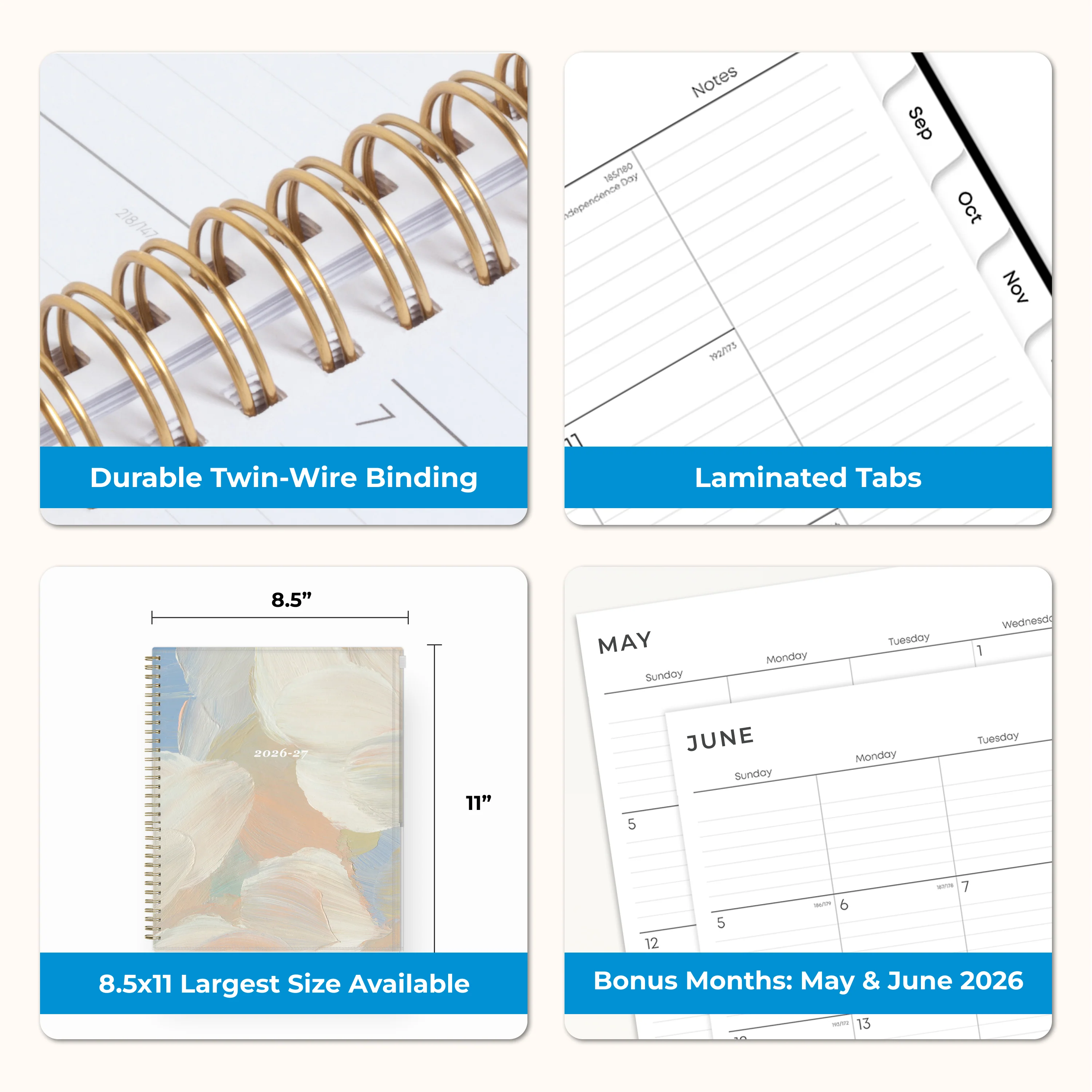 Nickelson 2026-2027 Weekly Monthly 8.5x11 Planning Calendar - Image 7