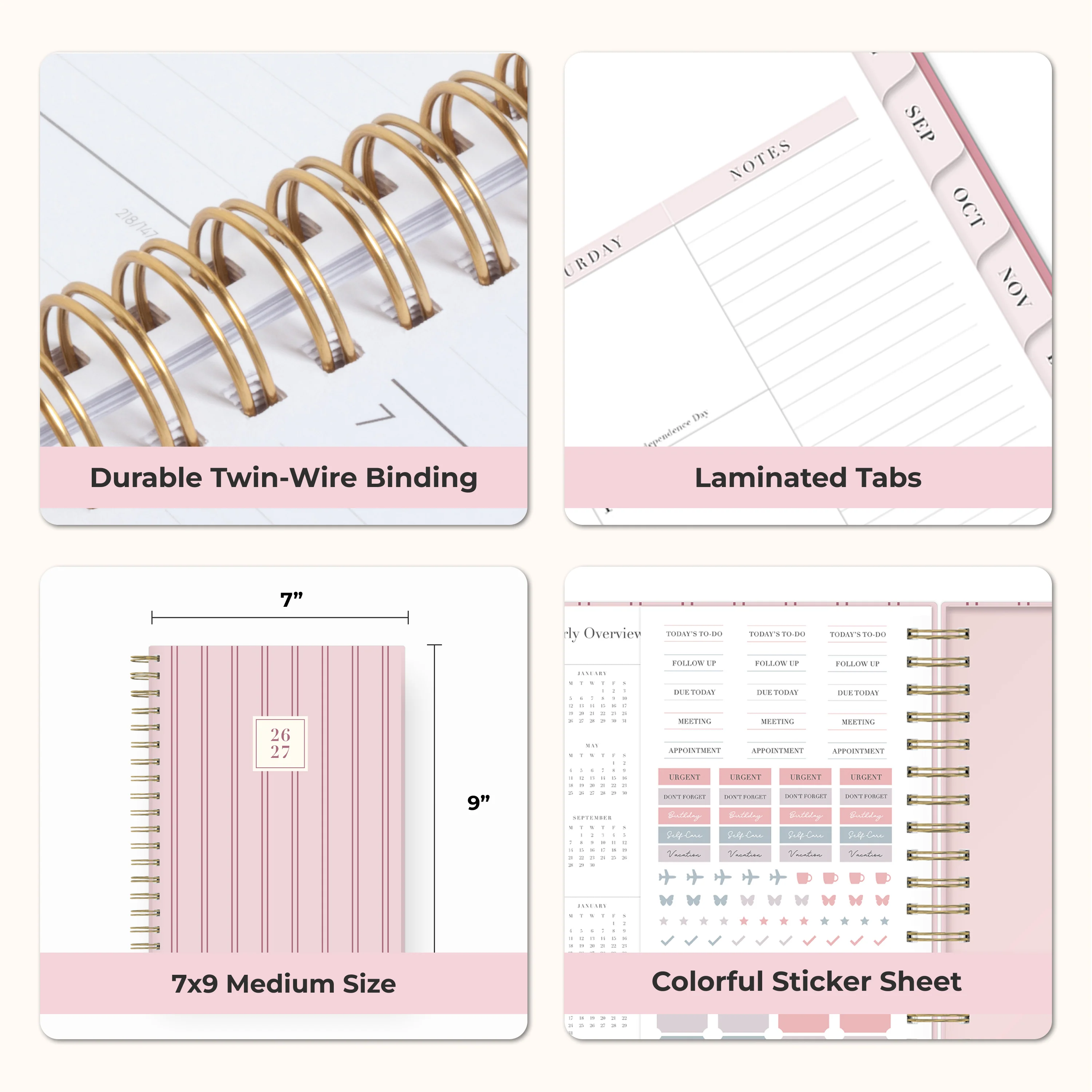 Laine Pink 2026-2027 Daily 7x9 Rach Parcell for Blue Sky Planning Calendar - Image 7