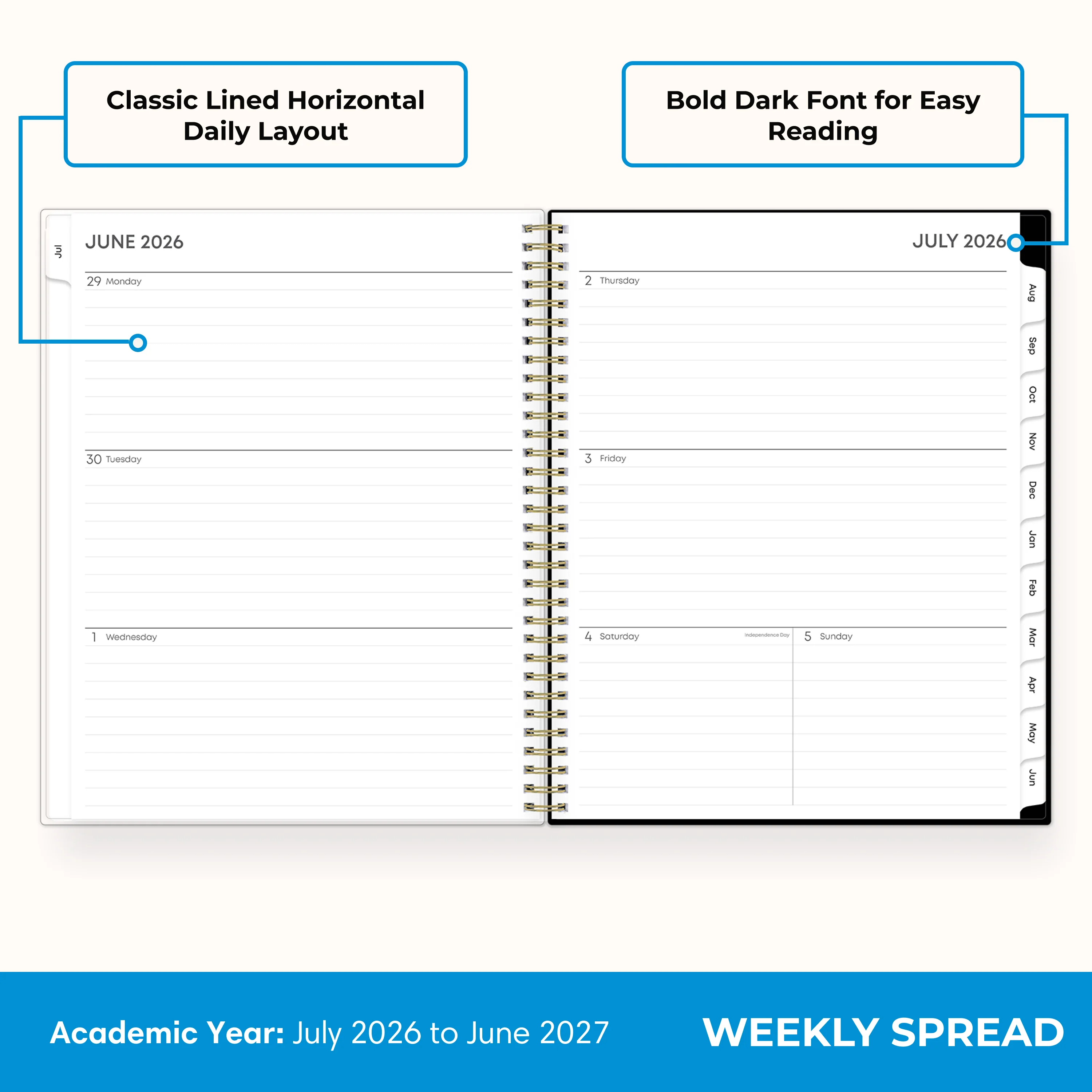 Pippi Sweet 2026-2027 Weekly 8.5x11 Planning Calendar - Image 3