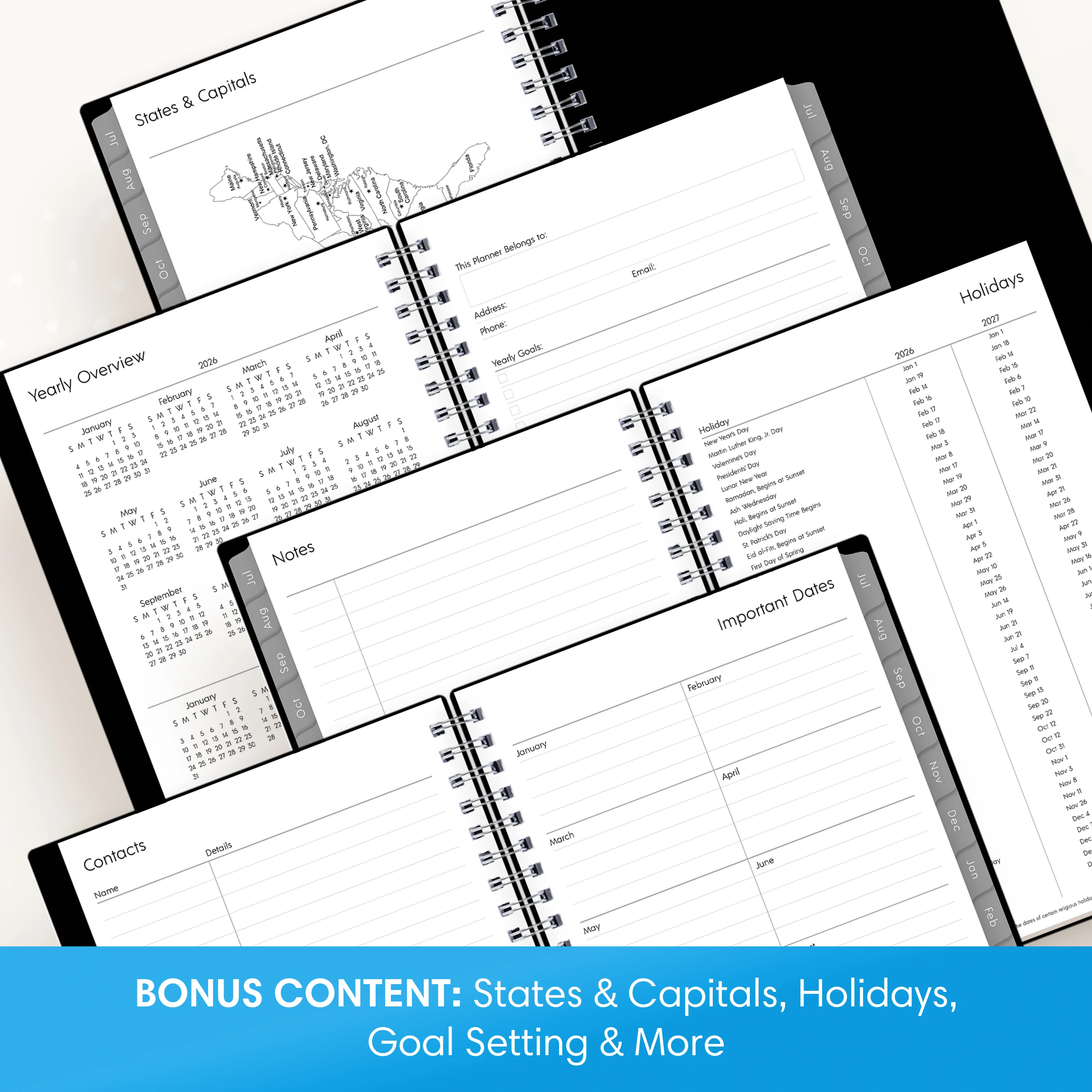 Enterprise 2026-2027 Weekly Monthly 5x8 Planning Calendar - Image 6