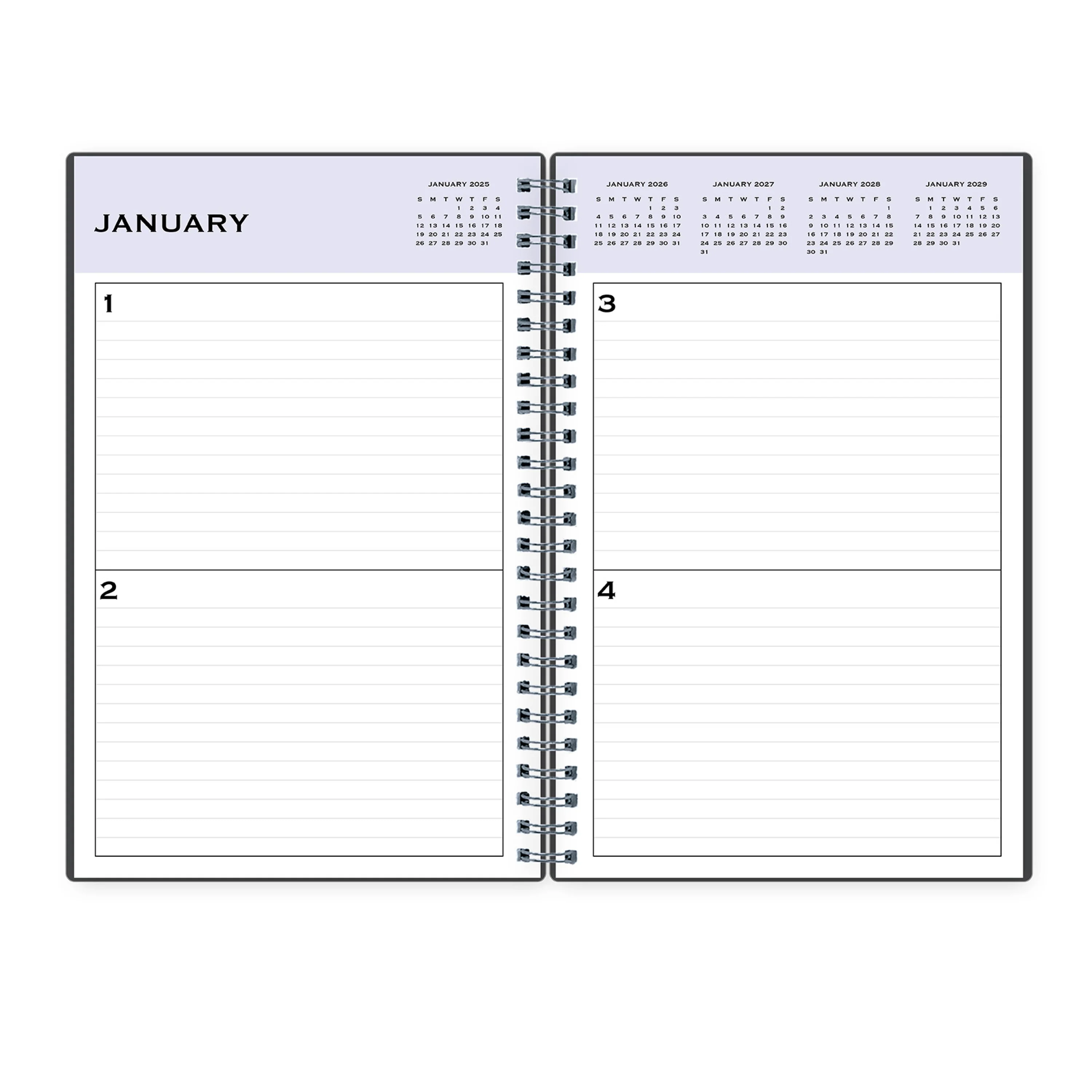 Professional Non-dated Daily Perpetual Agenda 5.5" x 8.5" - Image 3