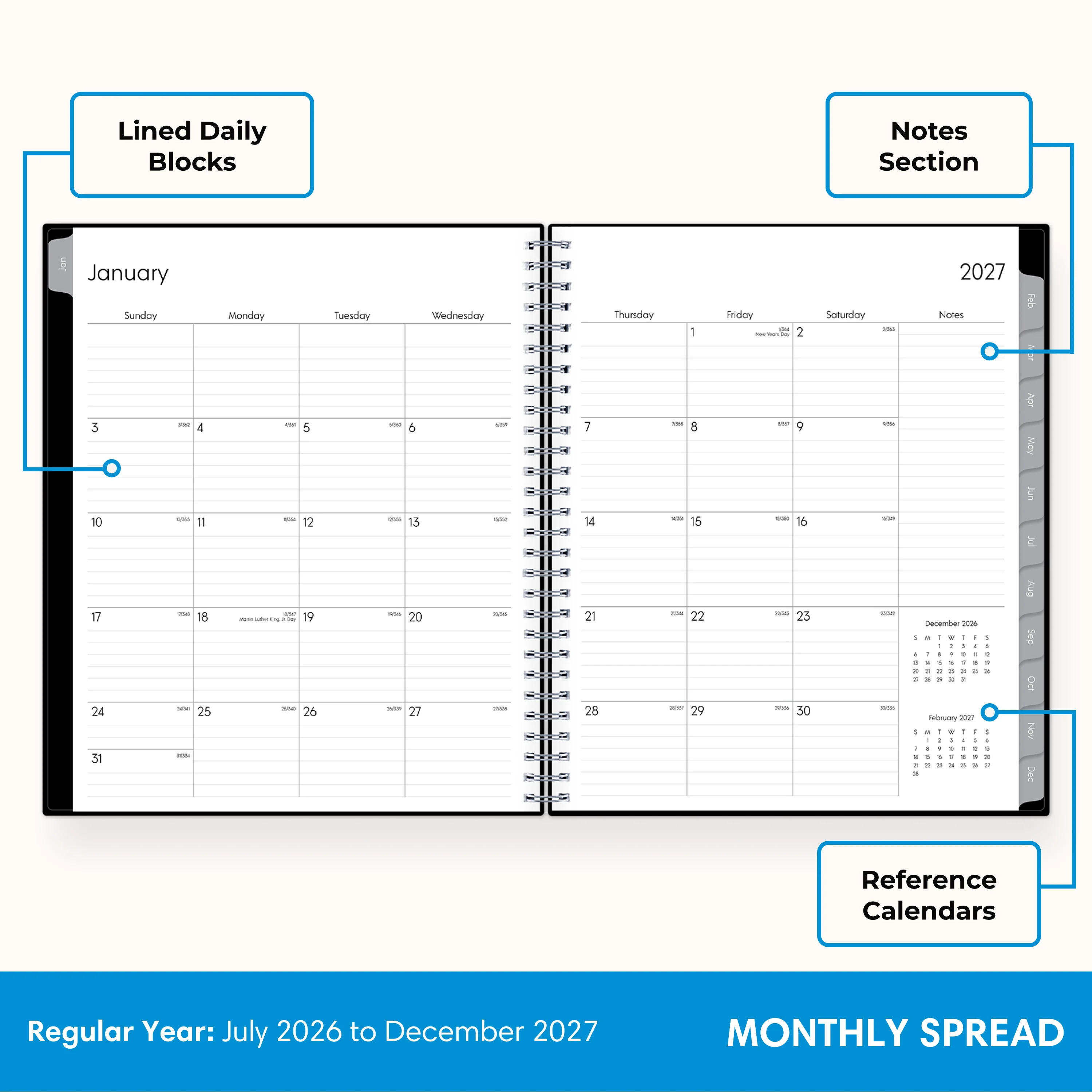 Enterprise 2027 Monthly 8x10 Planning Calendar 18-Months - Image 3