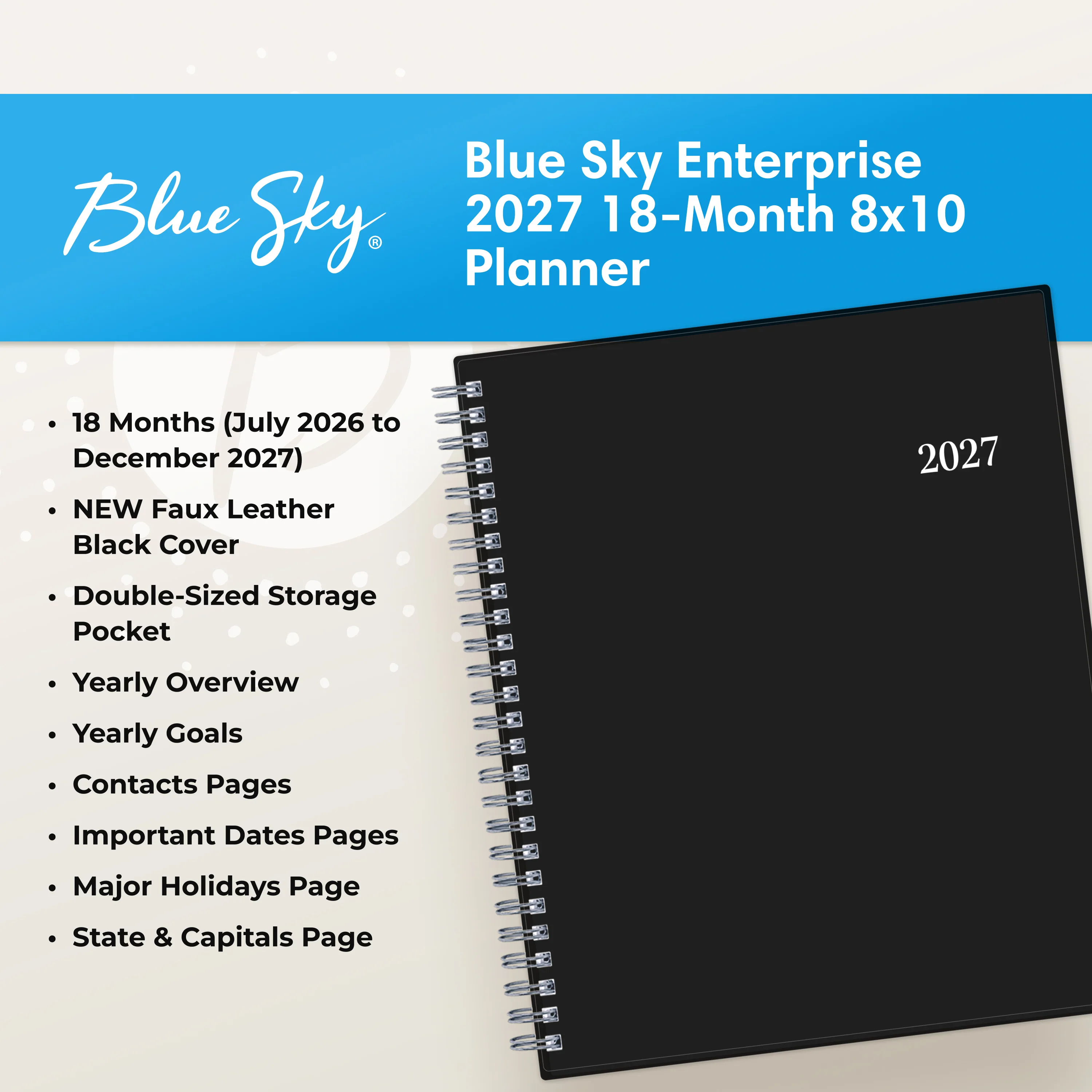 Enterprise 2027 Monthly 8x10 Planning Calendar 18-Months - Image 4