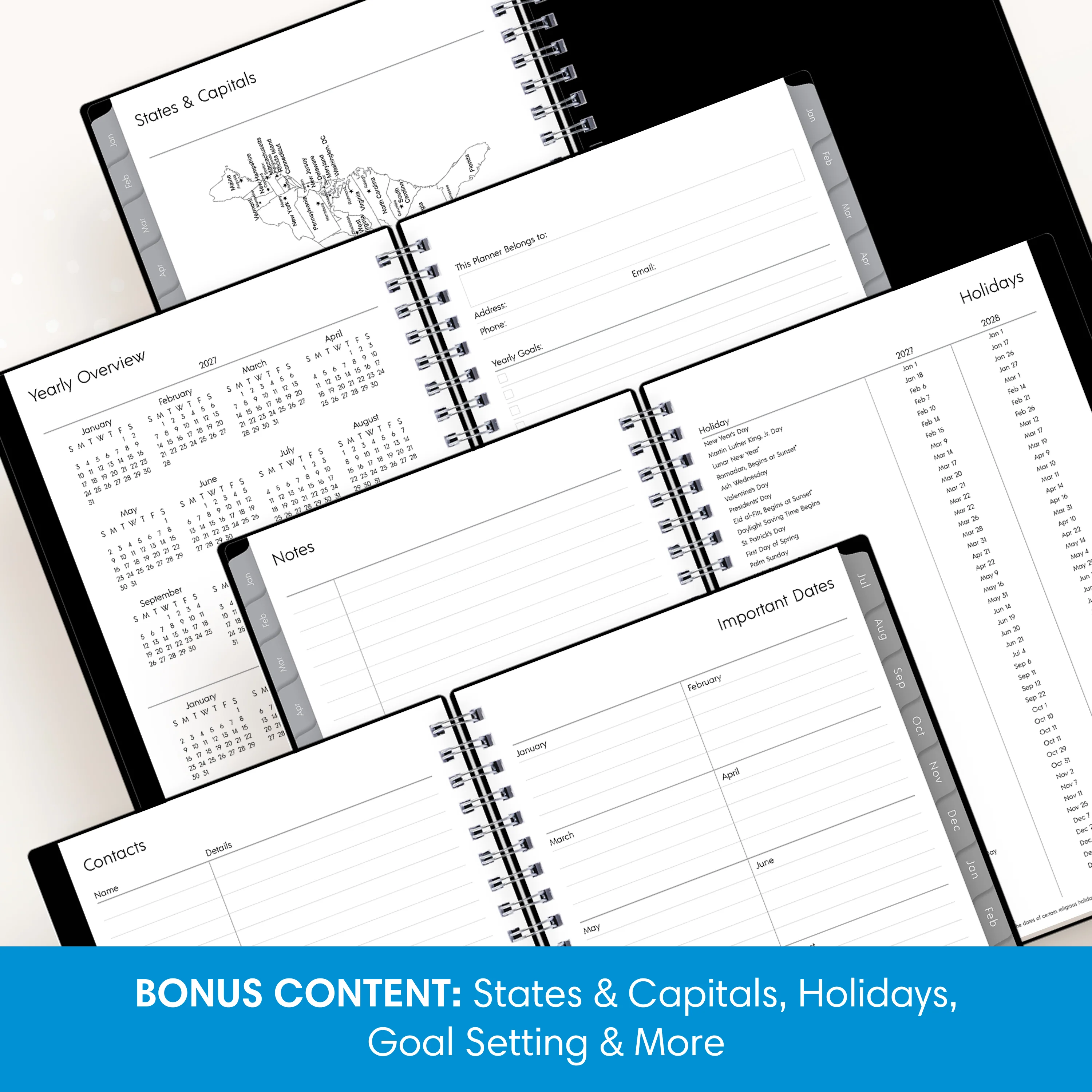 Enterprise 2027 Weekly Monthly 5x8 Planning Calendar - Image 7