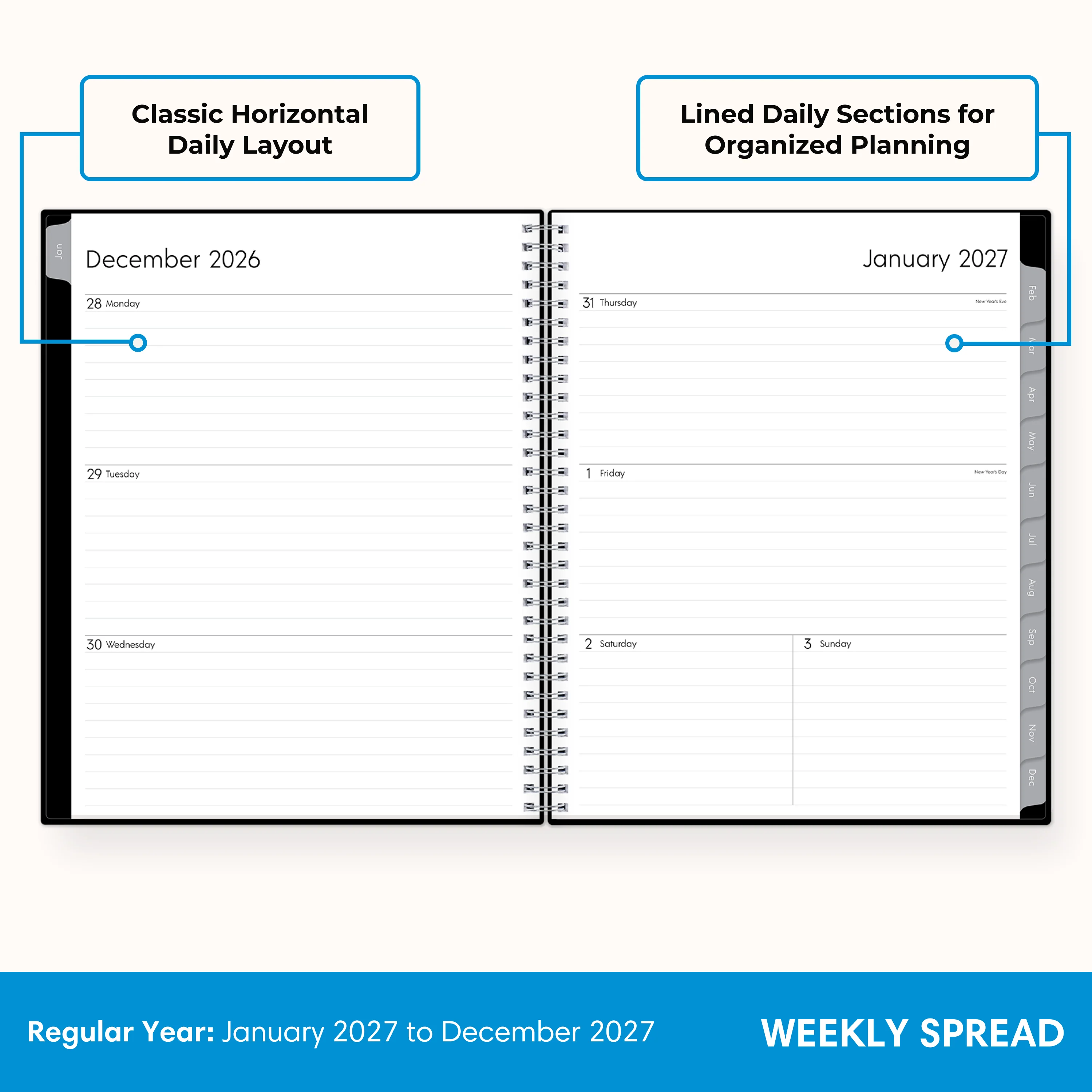 Enterprise 2027 Weekly Monthly 8.5x11 Planning Calendar - Image 3