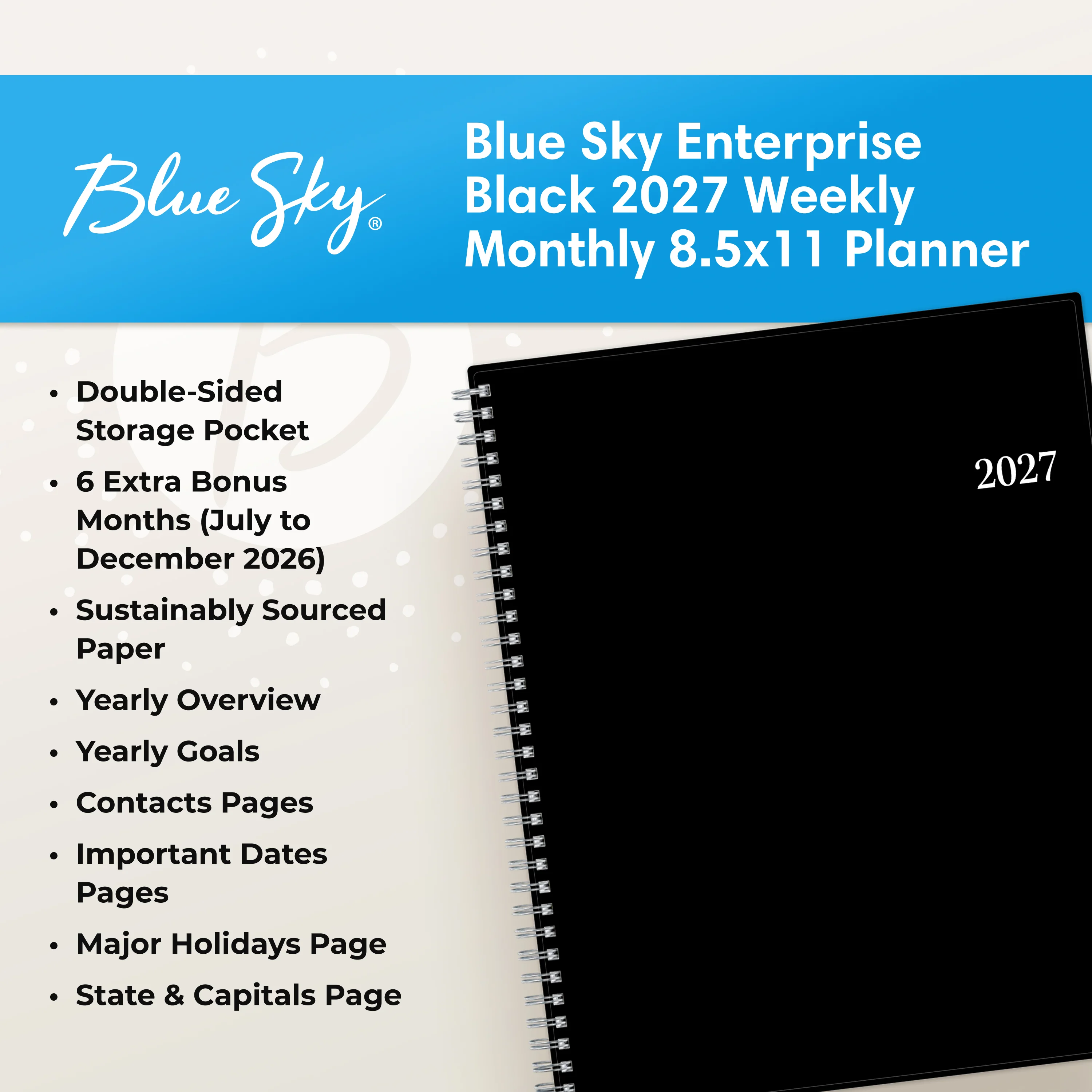 Enterprise 2027 Weekly Monthly 8.5x11 Planning Calendar - Image 5
