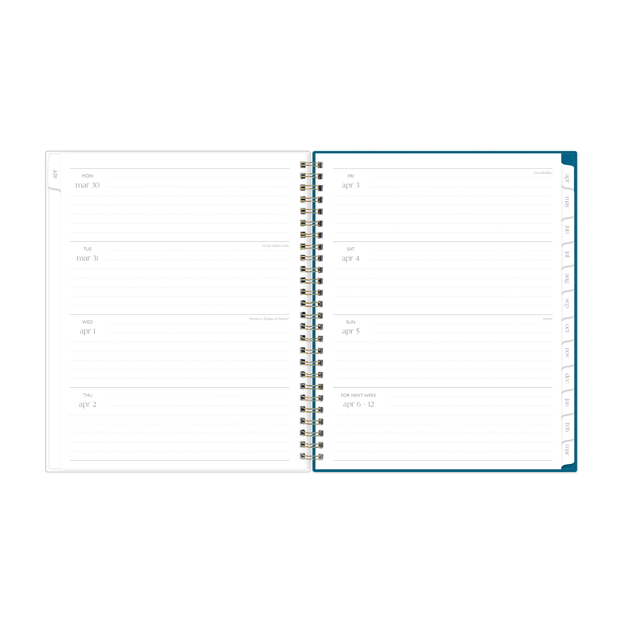 Rooftops in Paris 2026-2027 Weekly 15-Month 7x9 Planning Calender - Rhi James - Image 3