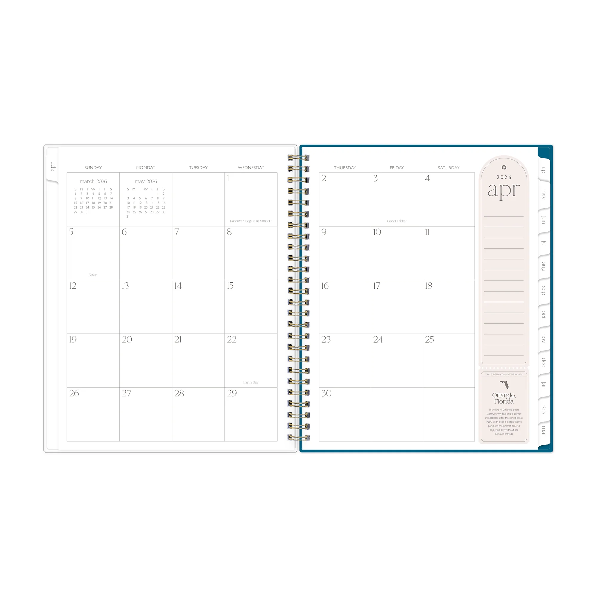 Rooftops in Paris 2026-2027 Weekly 15-Month 7x9 Planning Calender - Rhi James - Image 4