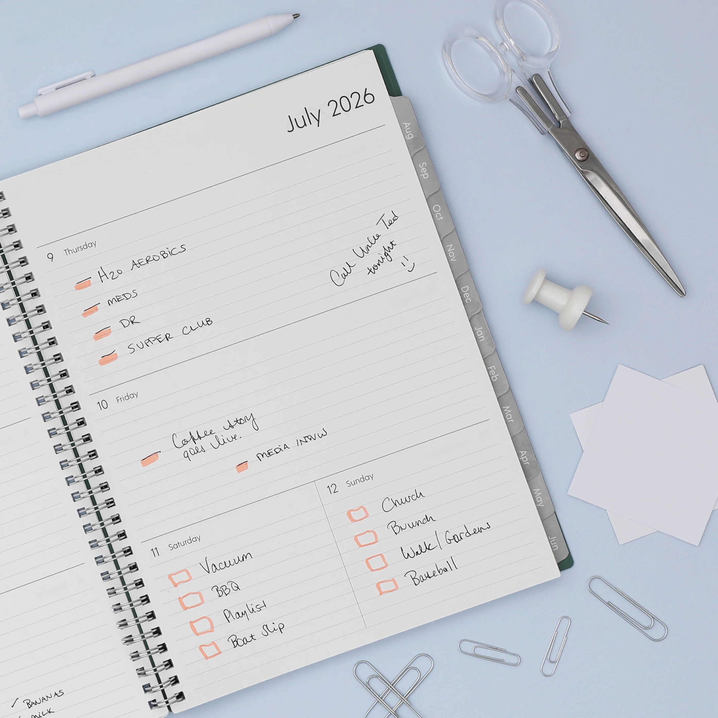 Seychelle 2026-2027 Weekly Monthly 8x10.875 Planning Calendar - Image 2