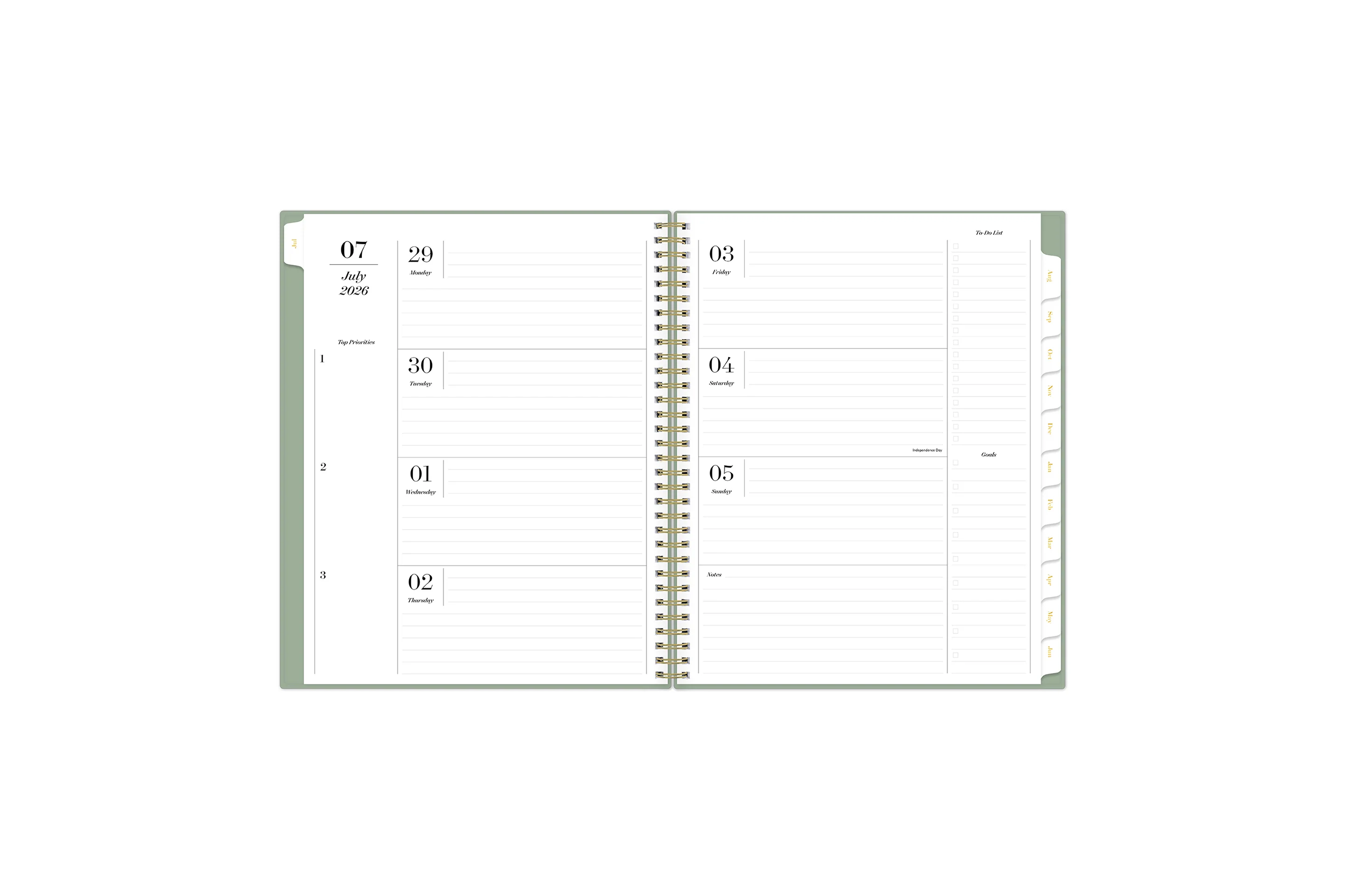 Sincerely Sage 2026-2027 Weekly 8.5x11 Planning Calendar - Image 3