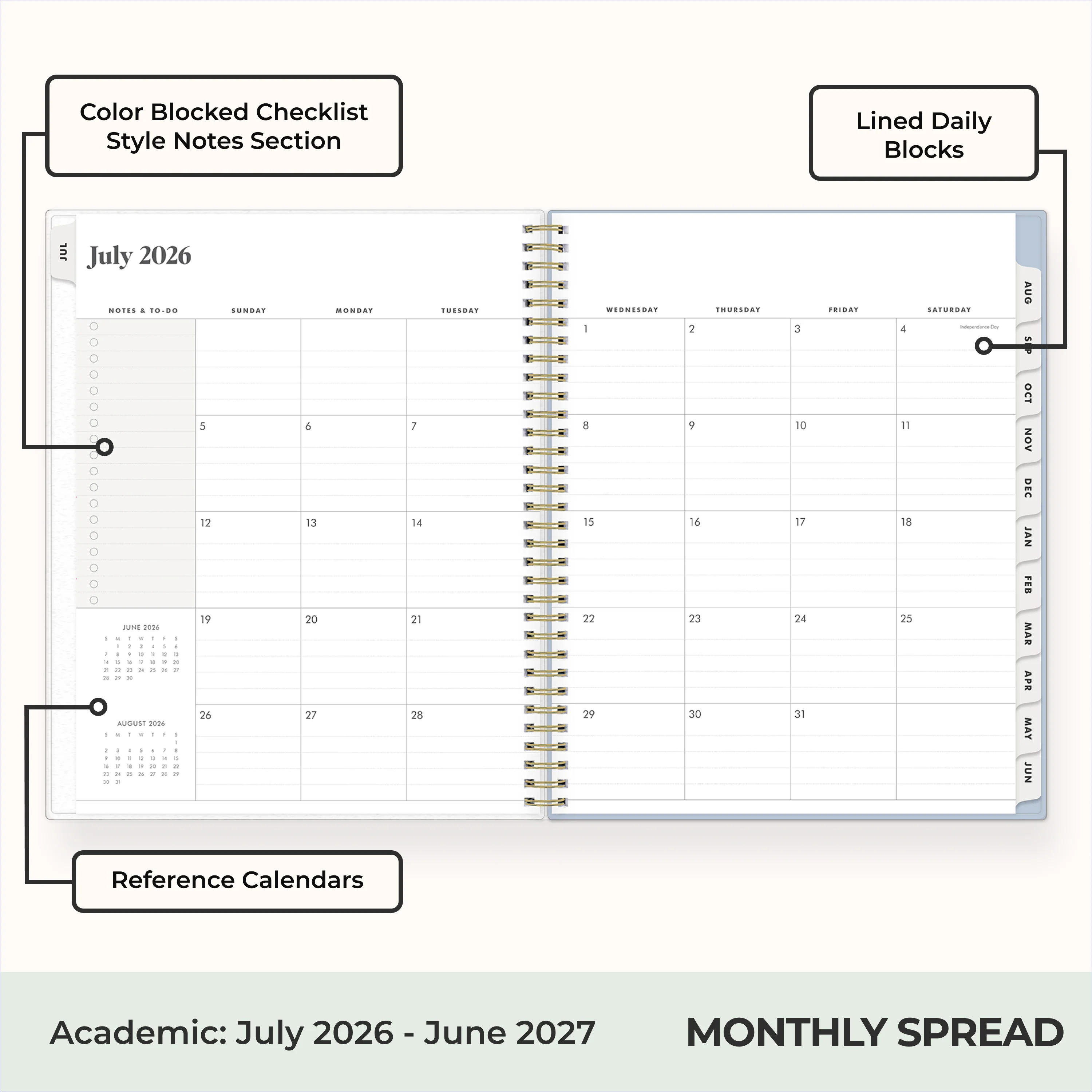 Stratford Coastal 2026-2027 Weekly Monthly 8.5x11 Planning Calendar - The Everygirl - Image 4